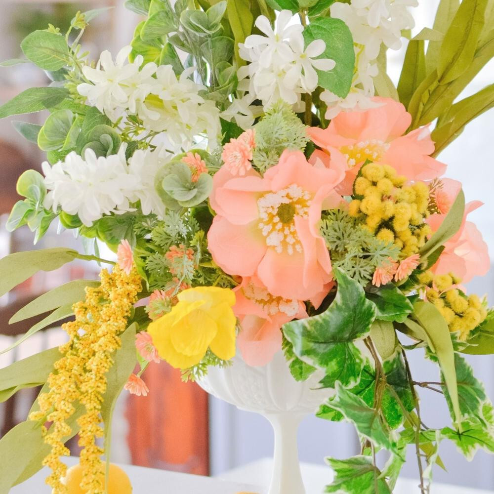 Flowing and Cascading Artificial Yellow Amaranthus sprays