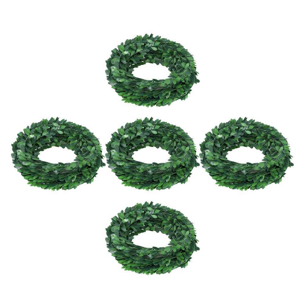5Pcs Faux Greenery Vine Garland with Flexible Wire for Indoor Outdoor Decoration