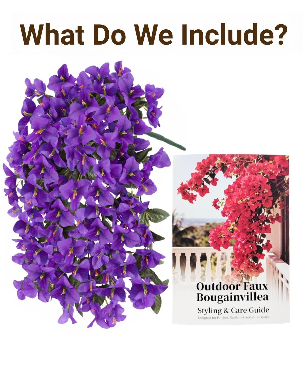 Artificial Flowers for Outdoors â€“ 2 Bundles of UV-Resistant Artificial Bou