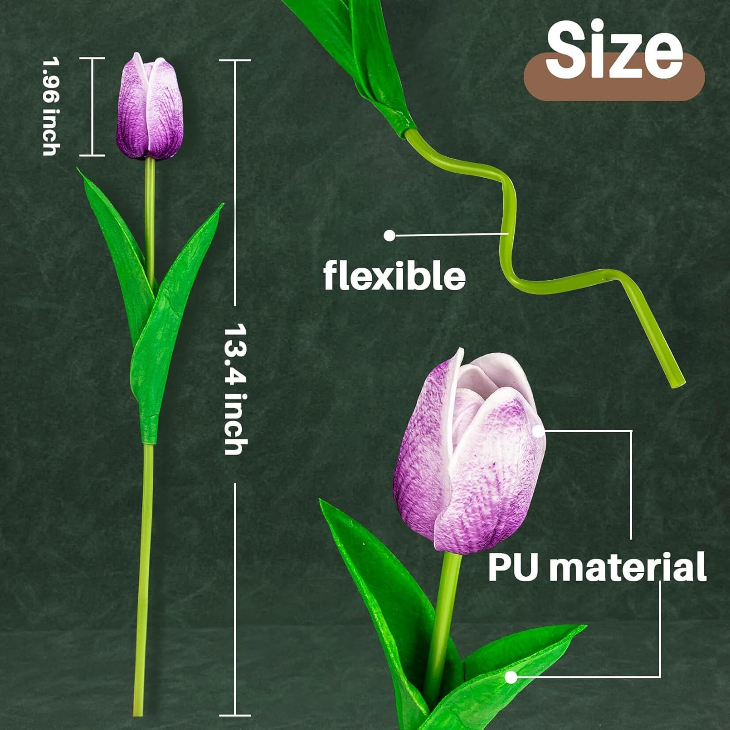 Real Touch Artificial Tulips Faux Flower Bouquet Wedding Spring Decor