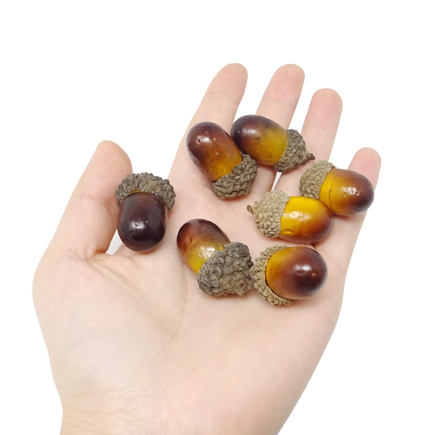 50PCS Lifelike Artificial Acorn Fake Nutty Craft Acorns with Acorn Cap Simula…