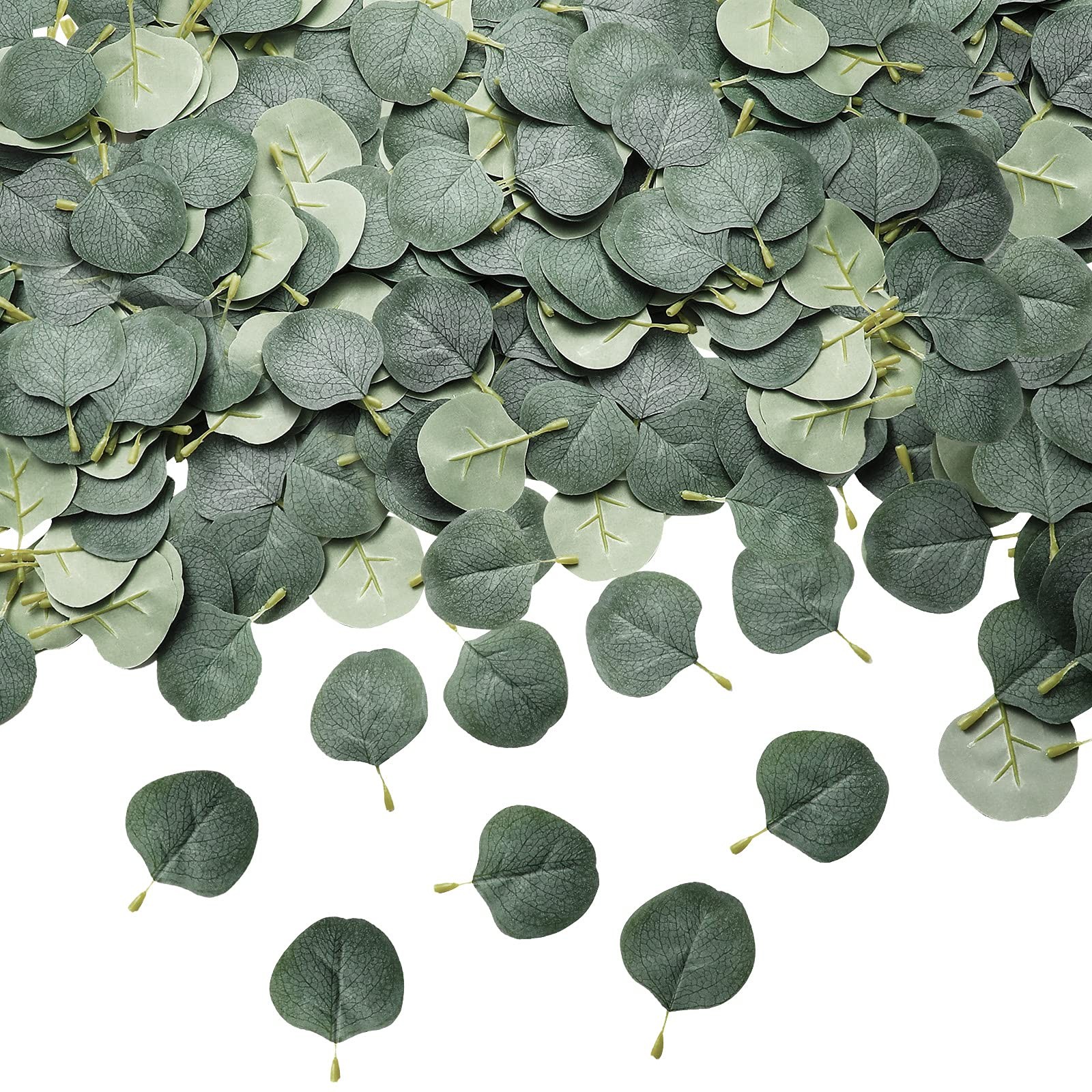 400 PCS Artificial Eucalyptus Leaves for Wedding Table Bouquet Decor Green