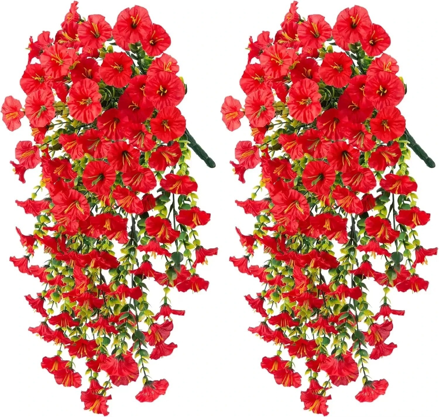 UV Resistant Faux Silk Morning Glory Hanging Flowers for Outdoor Decor