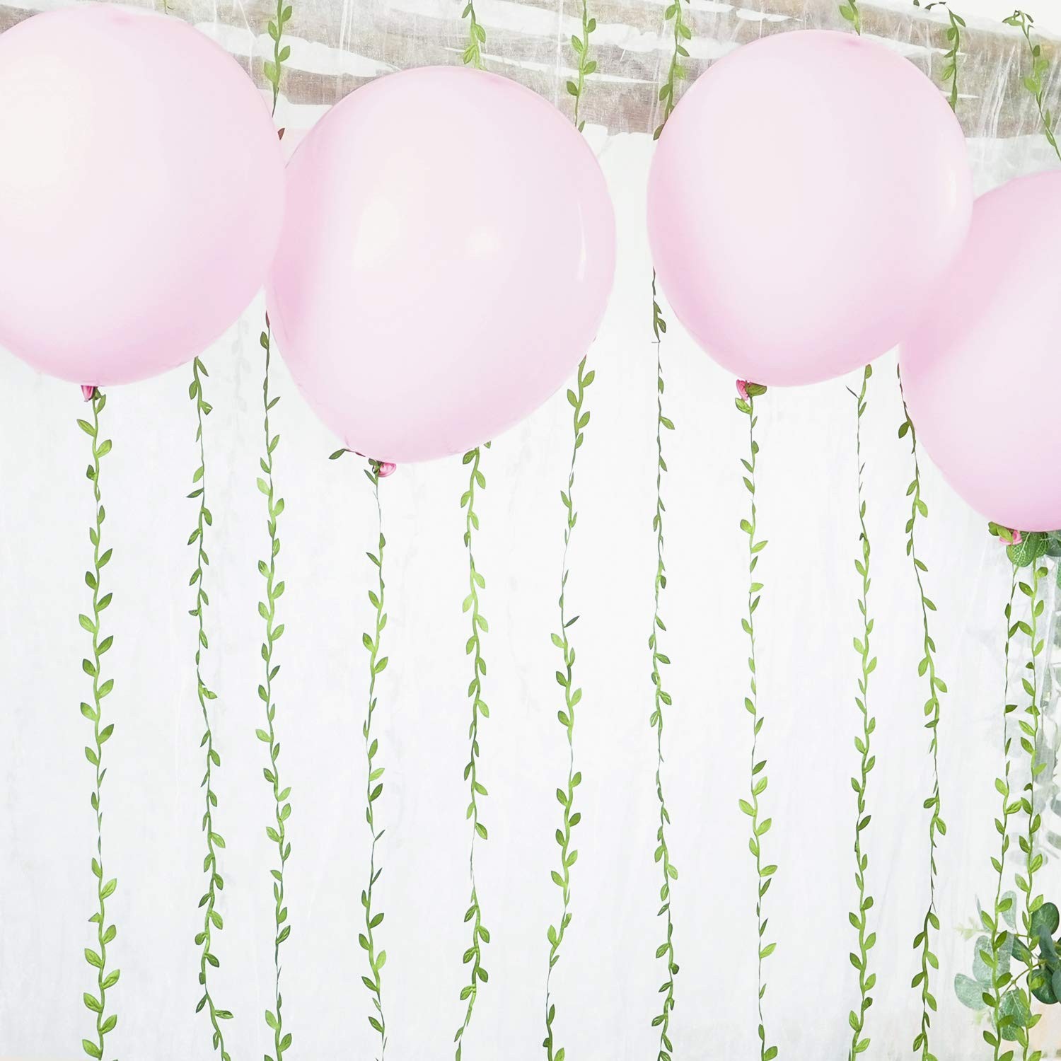 265 Ft Leaf Ribbon, Artificial Vines Leaves String Trim Ribbon Wild Jungle Bo…