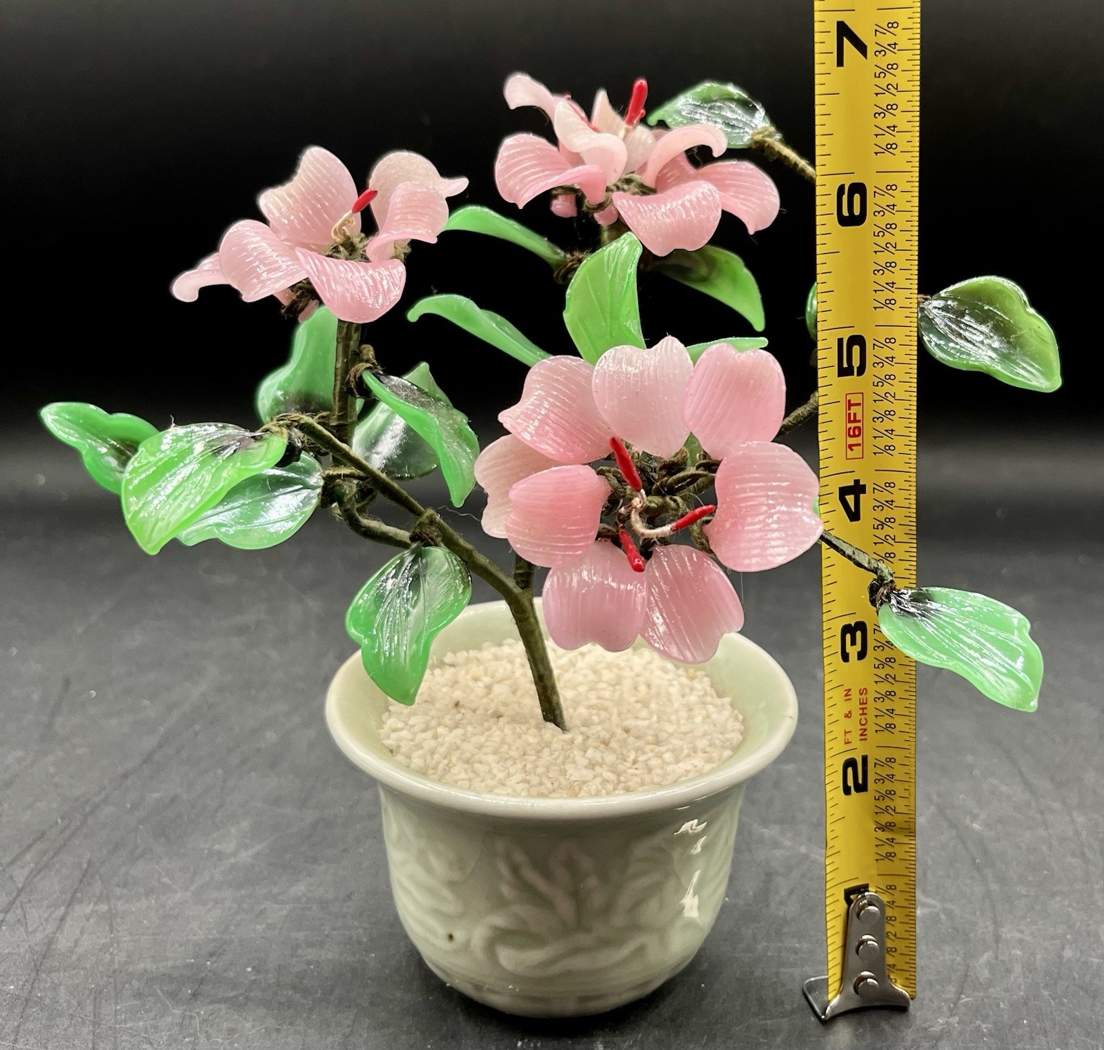 Vintage Bonsai Cherry Blossom Tree 7”