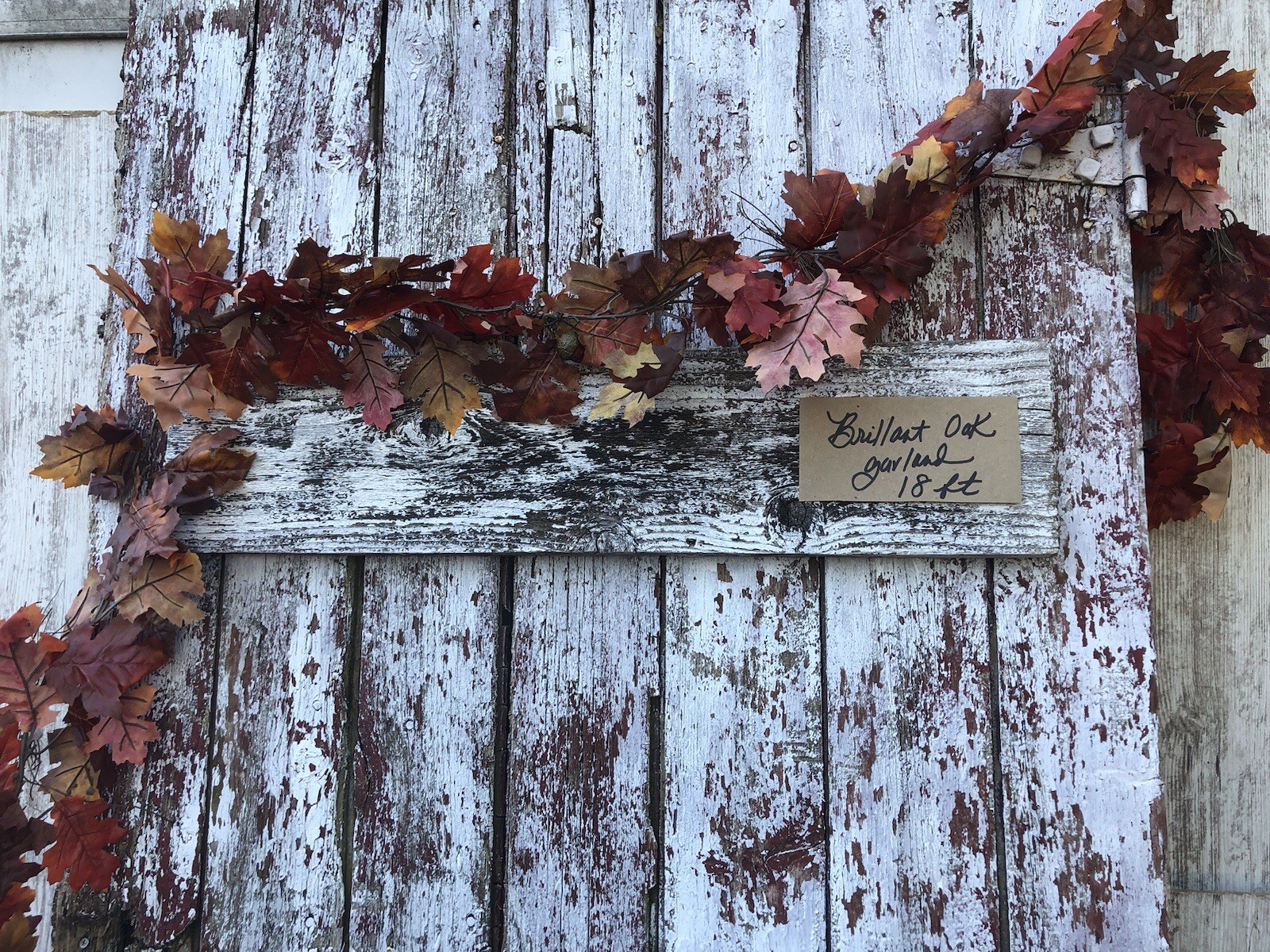 Brilliant Oak Fall Leaf Garland 18 FT Autumn Artificial Fall Leaves Wedding