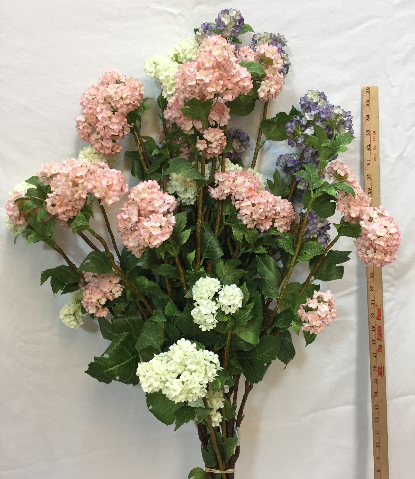 Lilac Flowers Long Stem 40″ Pink Purple White Artificial Stem Blossoms Set 6