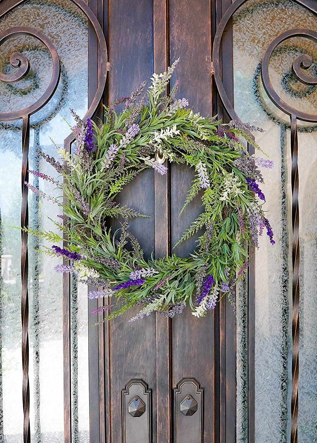 Admired By Nature Artificial 22” French Lavender Wreath