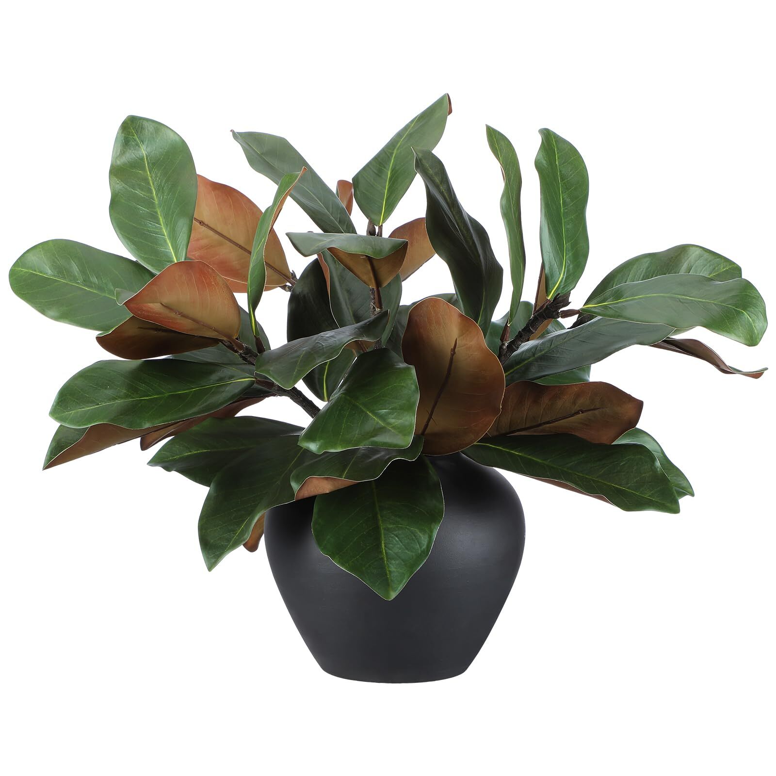 18 Inch Artificial Magnolia Leaves 6 Stems Realistic Lifelike Decor