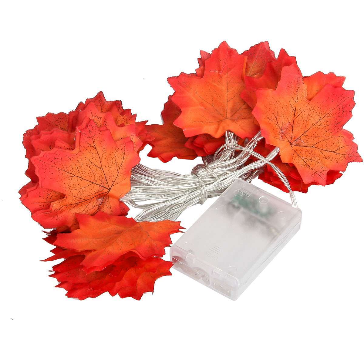 Fall Garland Decor Maple Leaf String Light Thanksgiving Christmas Halloween 2023