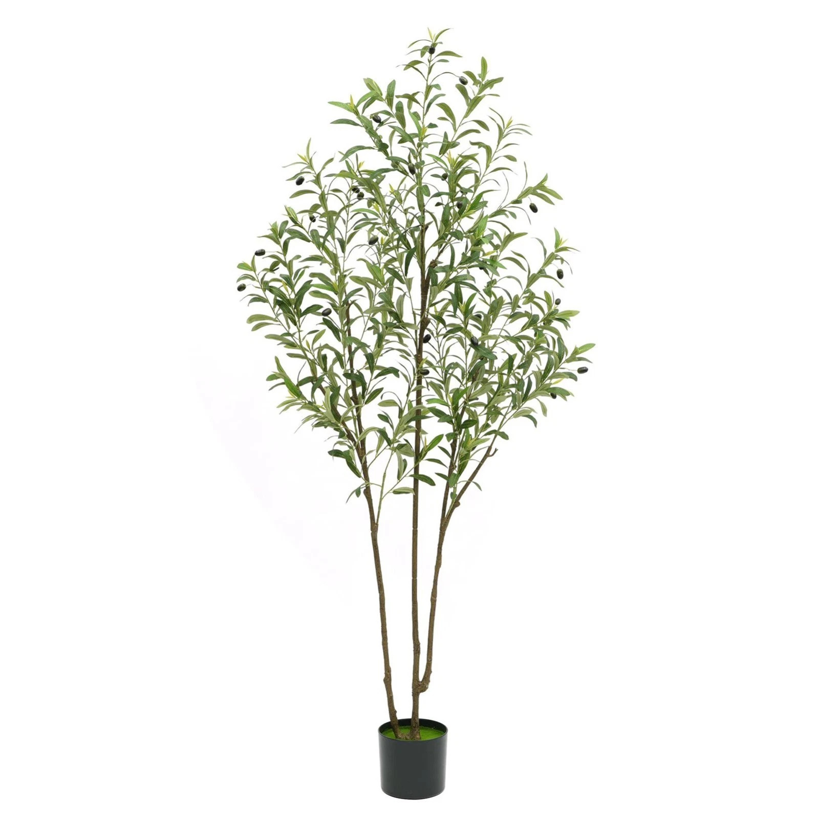6ft Potted Artificial Olive Tree Faux Silk Plant for Home Office & Bedroom Decor