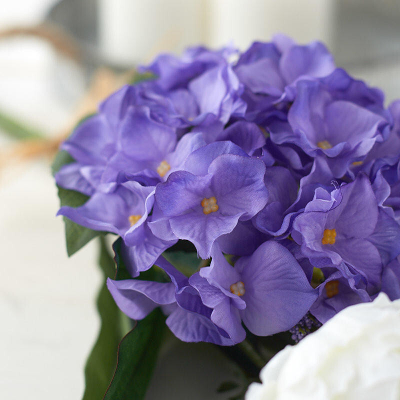 Factory Direct Craft Cream and Lavender Artificial Hydrangea Peony Freesia