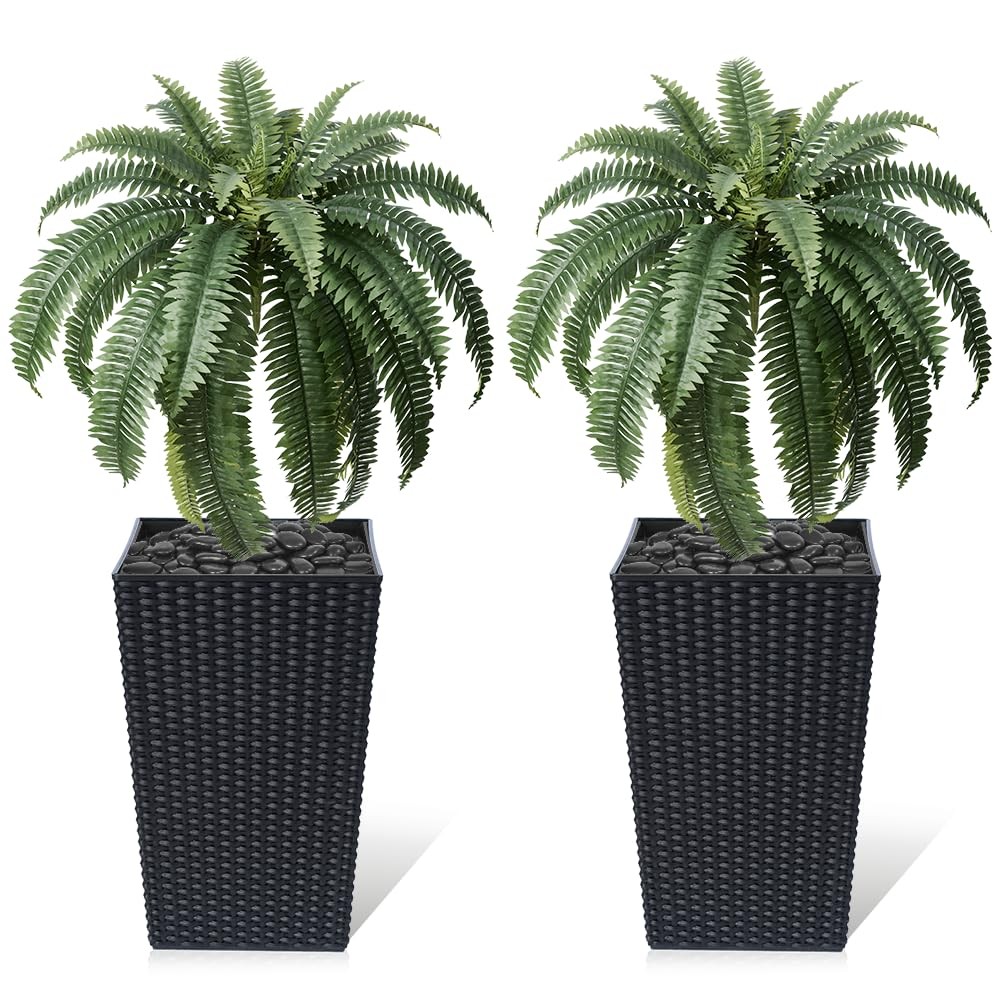 VeriNatural 48″ Boston Ferns Artificial Outdoor Plants – 33 Fronds UV Resista…