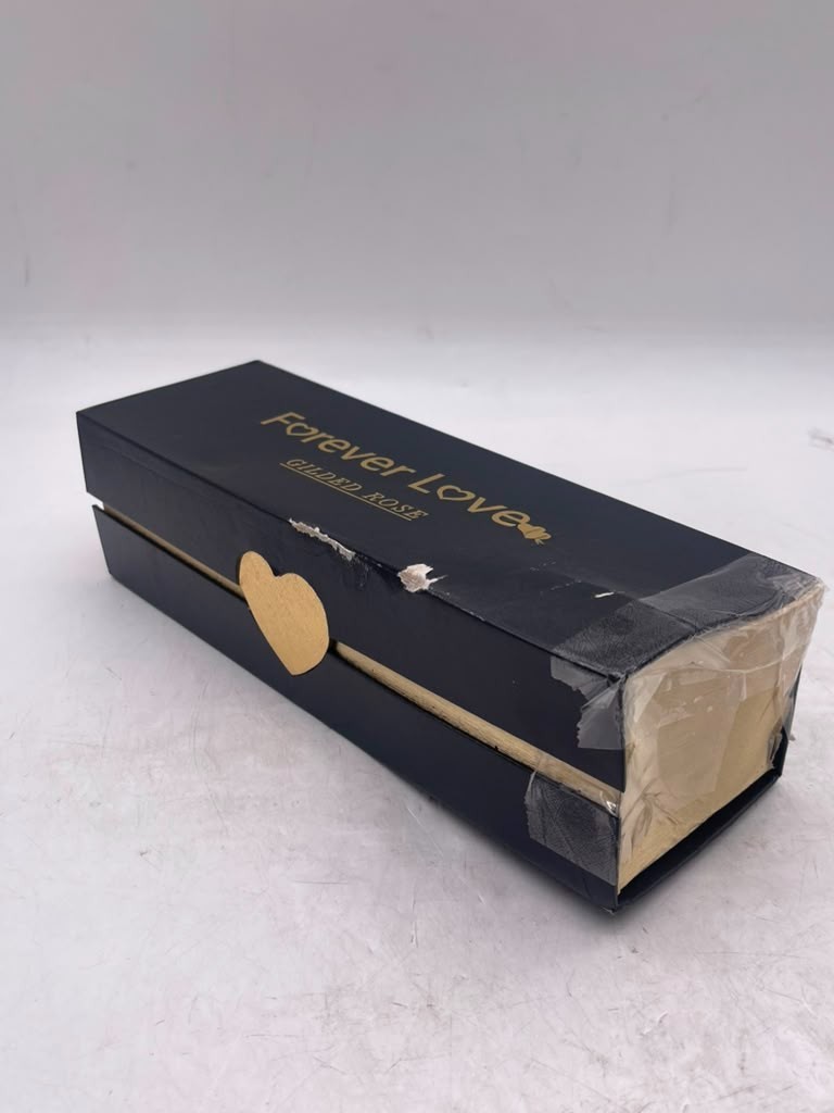 Anthonic Gold Dipped Rose Real 24K Gold Rose Gift w/ Stand & Box Open Box