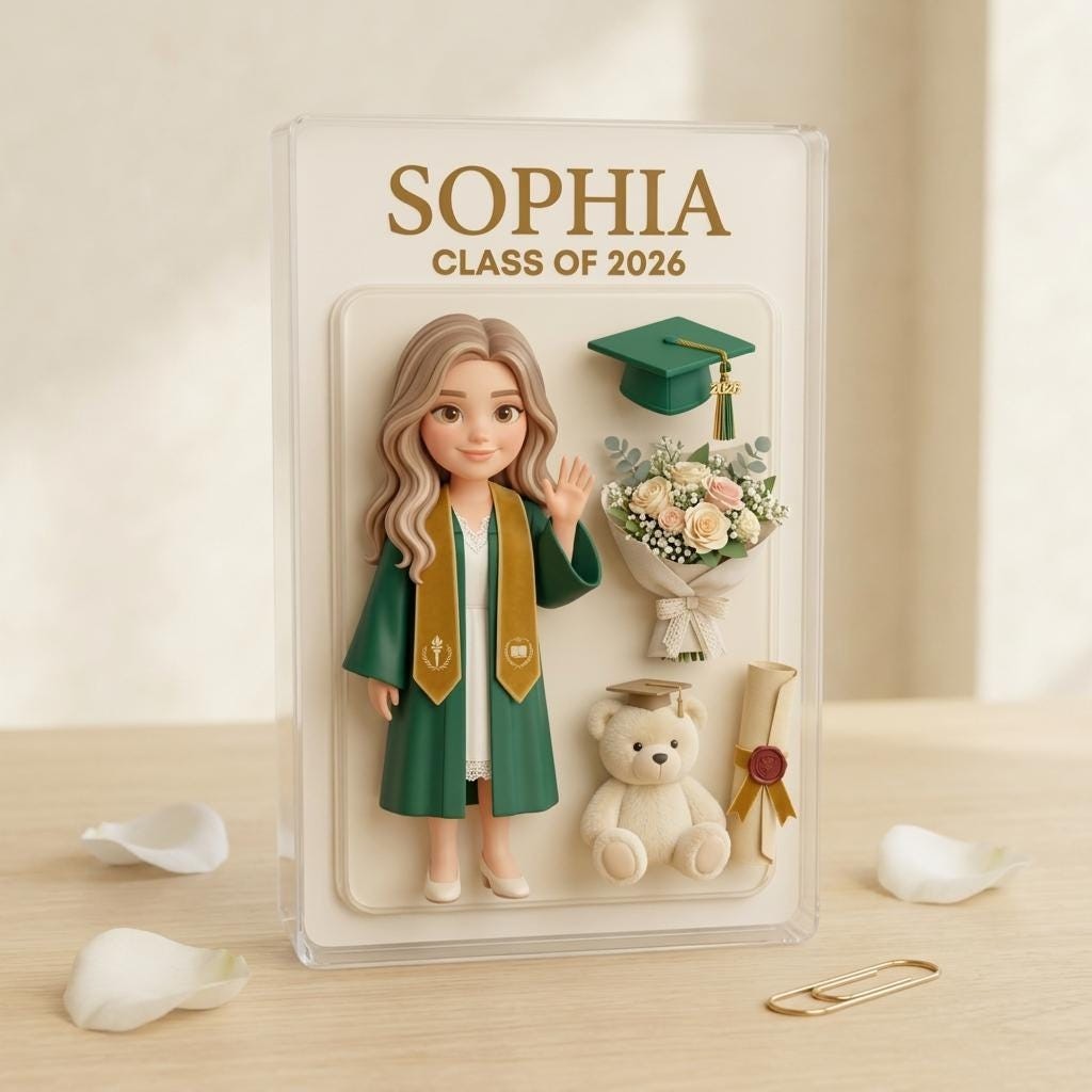 Personalized Graduation Gift for Her, Custom Class of 2026 Acrylic Block