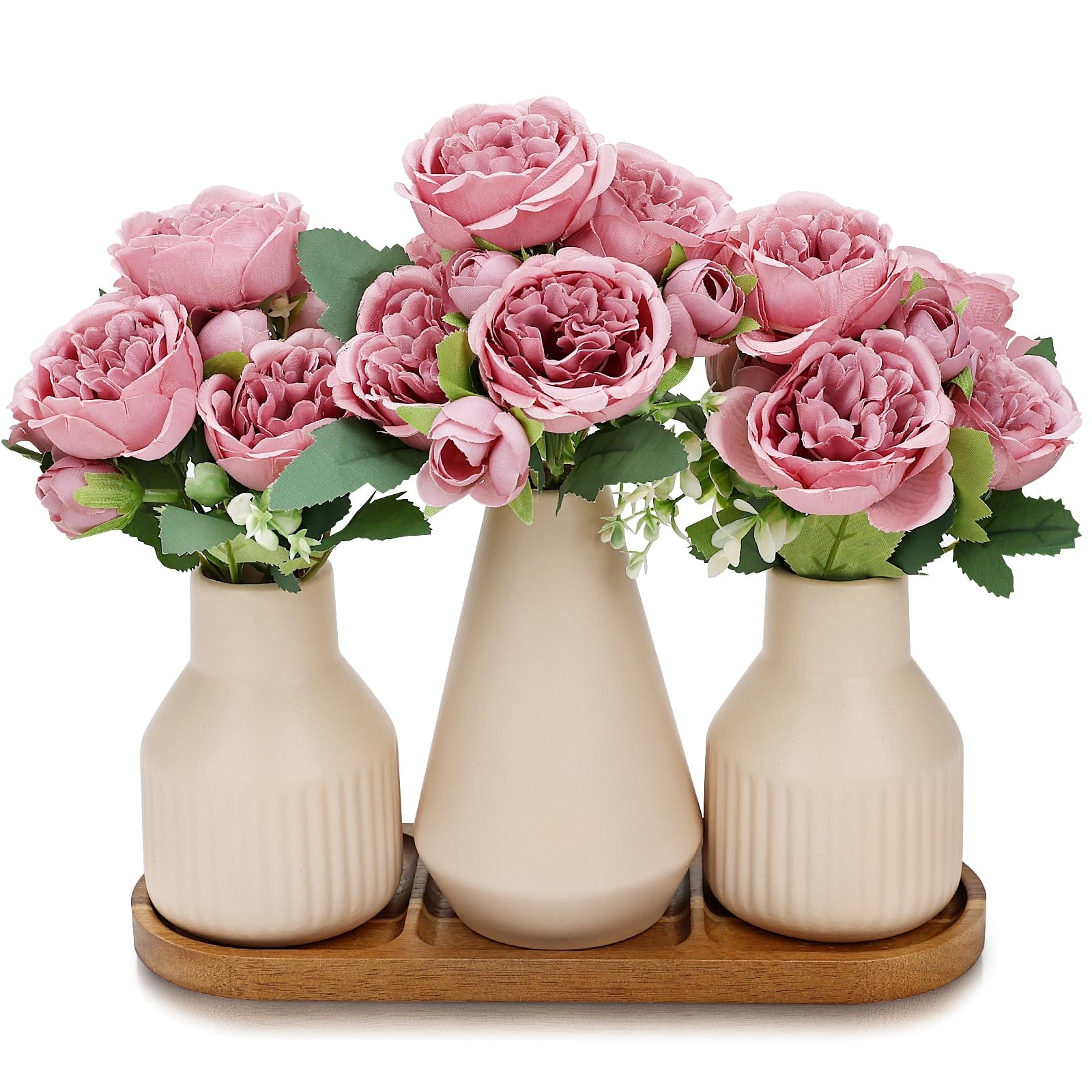 Nagobi Flower Table Centerpiece – Dining Table Centerpiece Decor Set of 3 Fak…