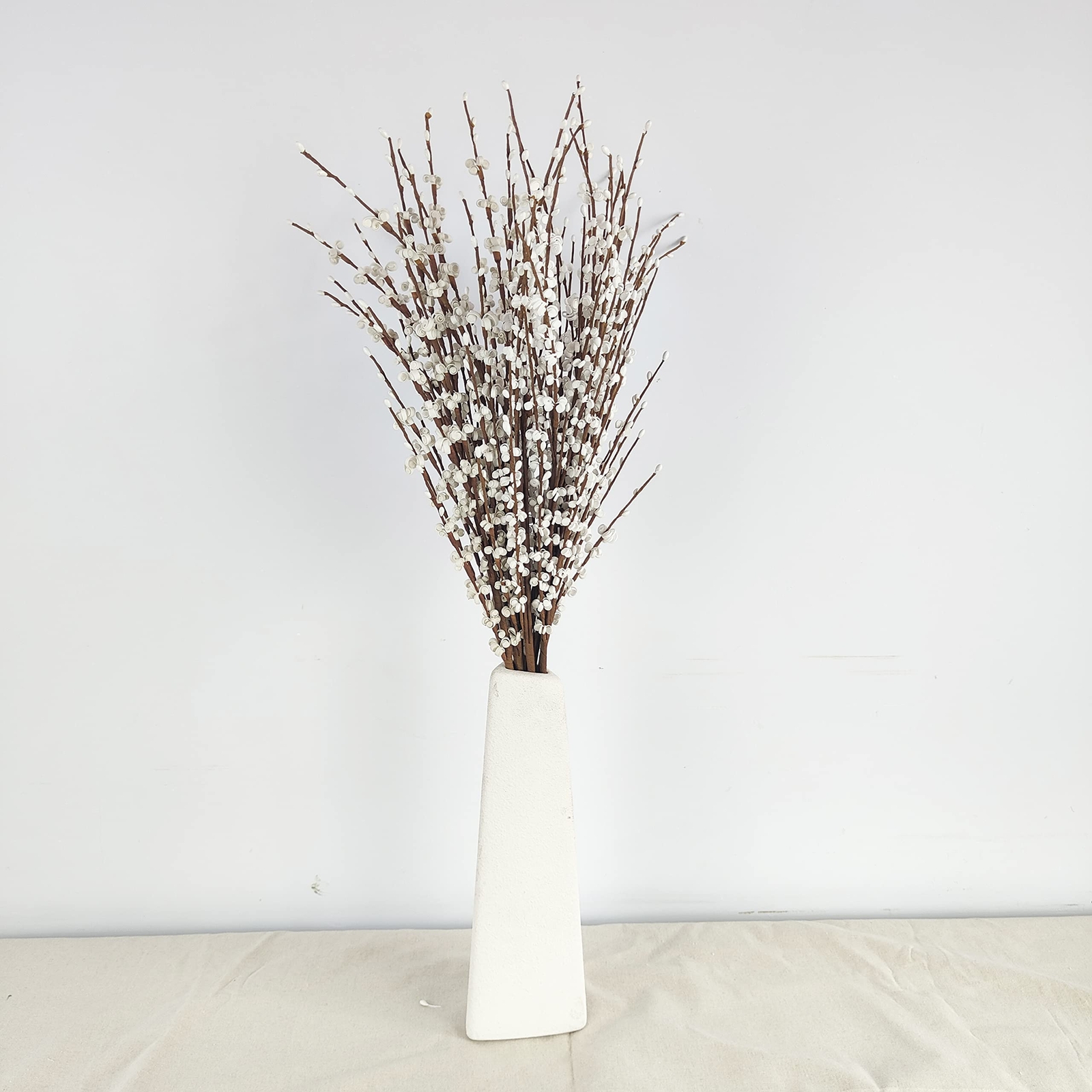 10 Pieces 29.5″ Long of Artificial Flowers Faux Jasmine Fake Flower Pussy Wil…