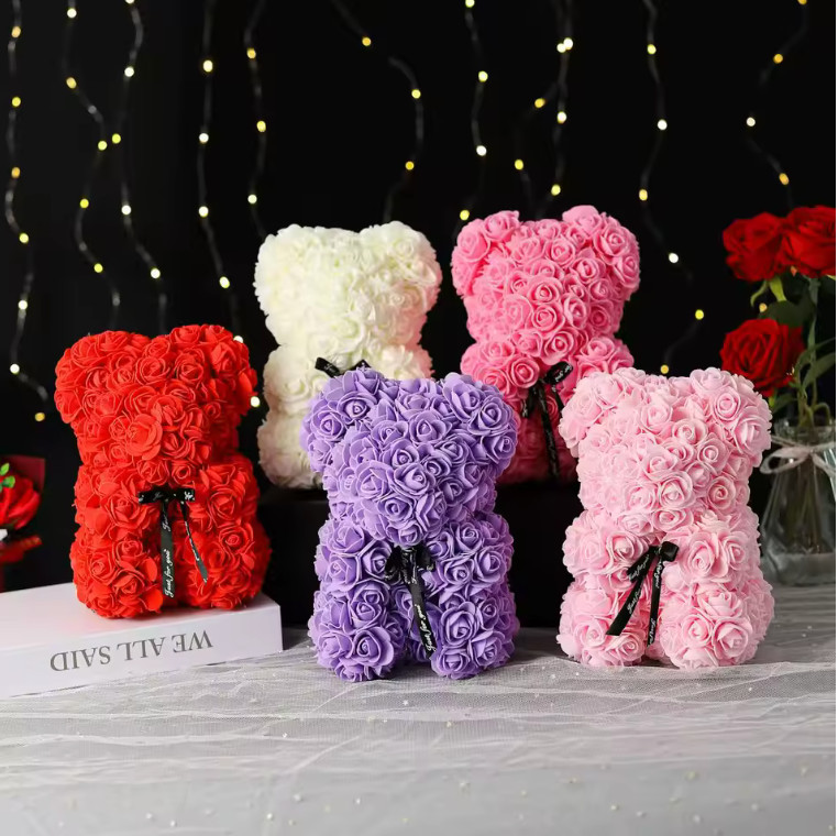 25cm Rose Teddy Bear Gift Box – Romantic Valentine’s Day Present for Her, Annive