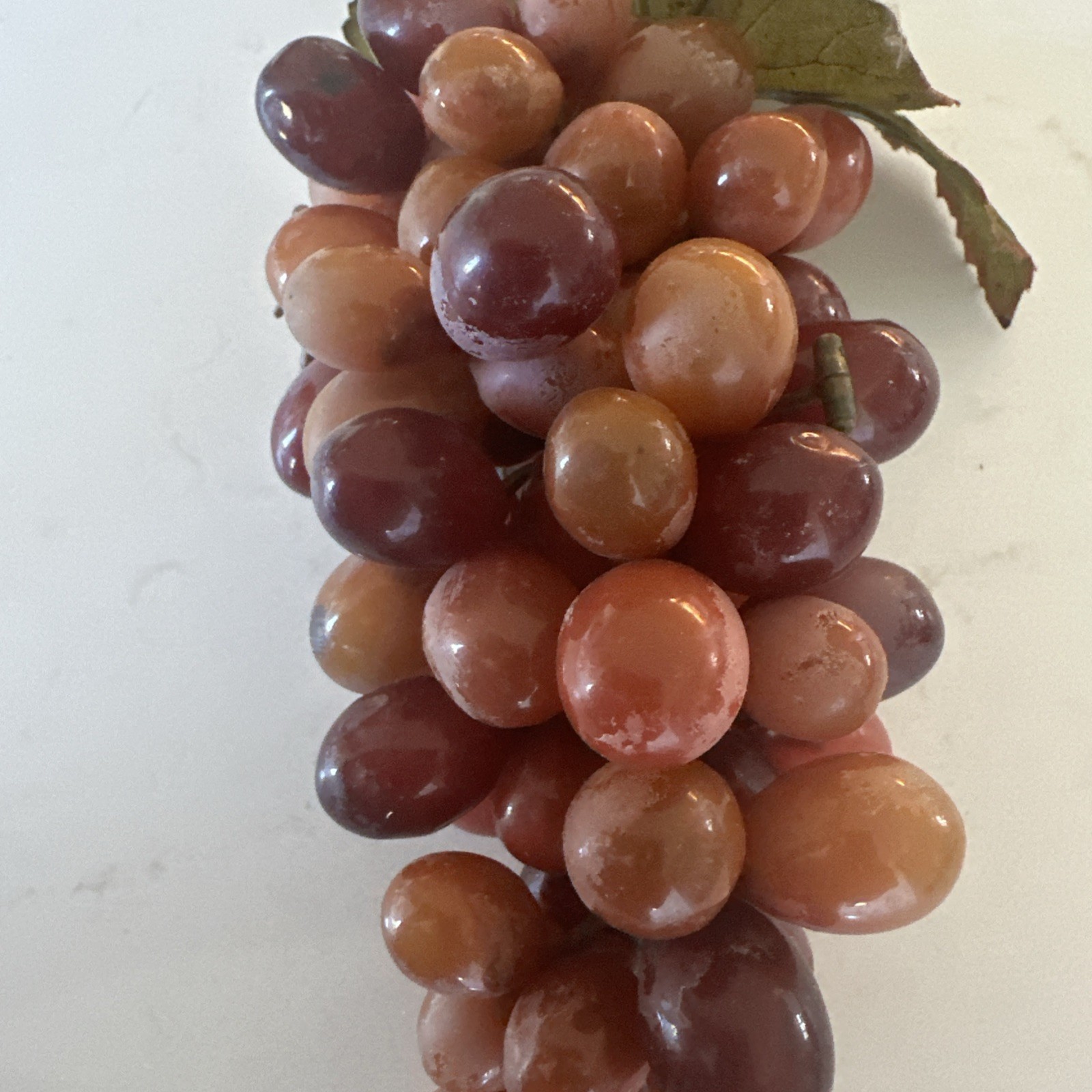 Gorgeous Artificial 7″ Rubber Grape Cluster w/leaves, Very Lifelike Looking
