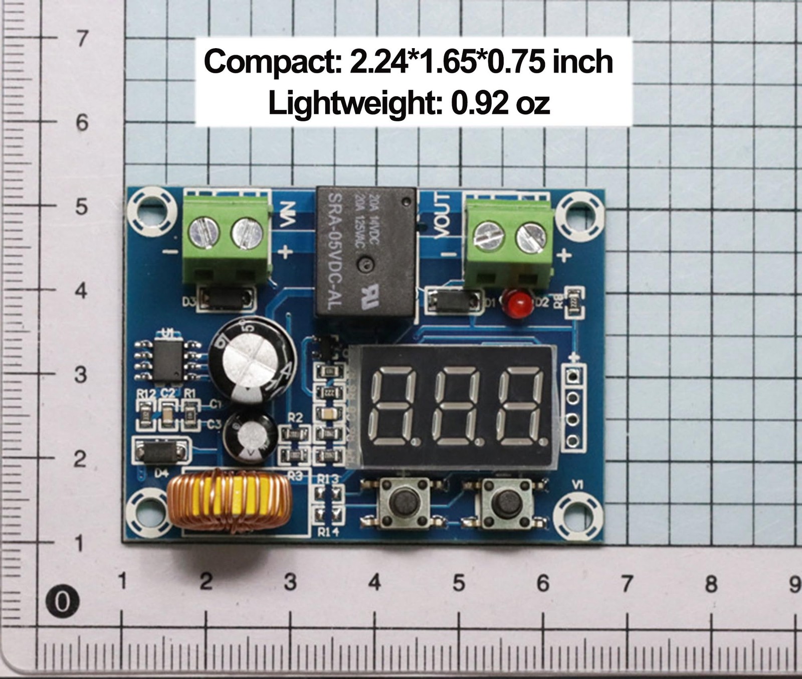 2 PCS Low Voltage Cutoff, DC 12V-36V 20A Low Voltage Disconnect Switch, Low Volt