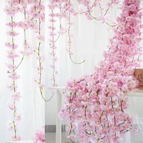 Artificial Cherry Blossom Flower Vine String DIY Hanging Wedding Arch Decoration