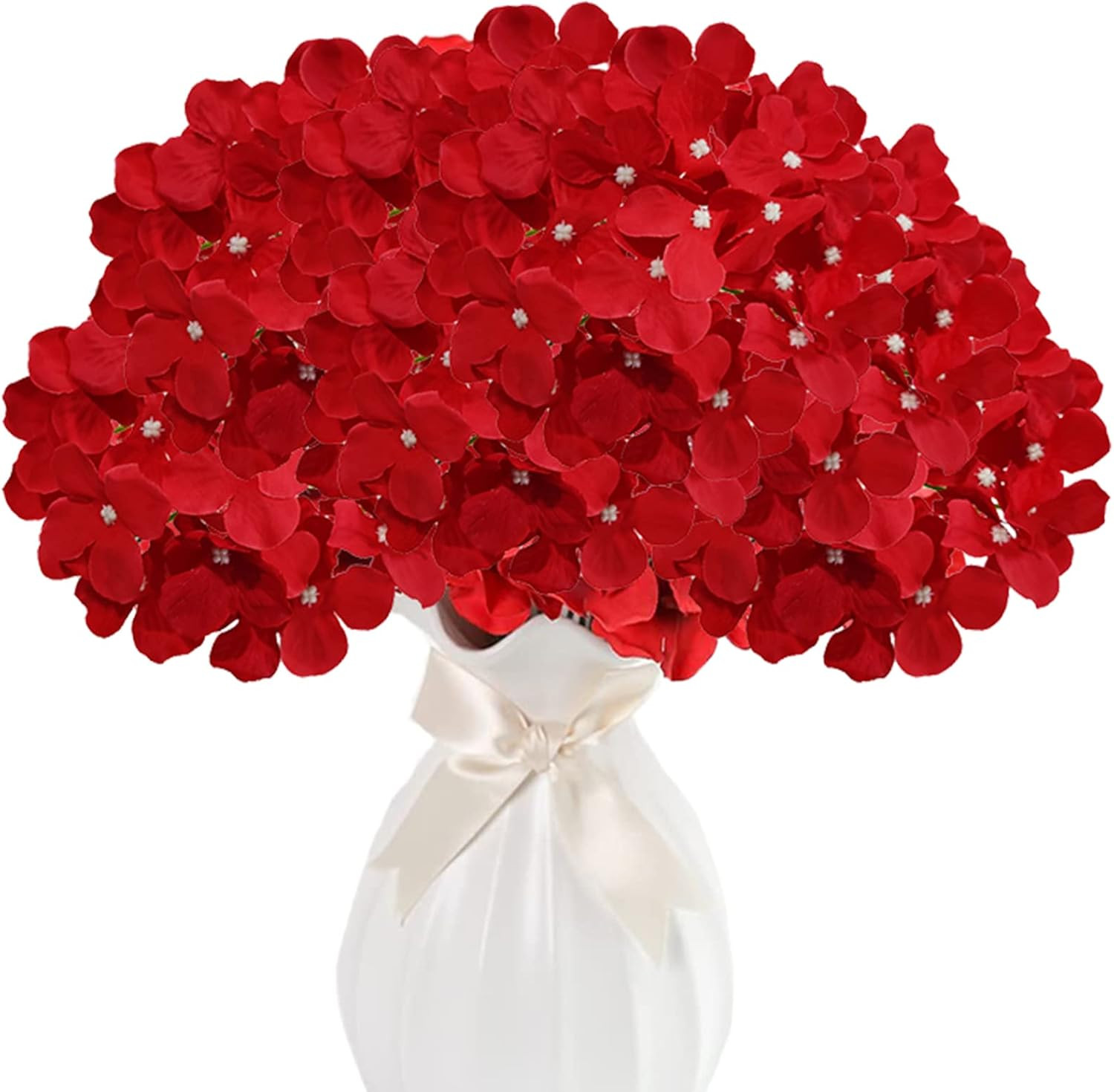 Silk Hydrangea Heads 36 Pcs Artificial Flowers Heads and 3 Dozens Stems Fake …