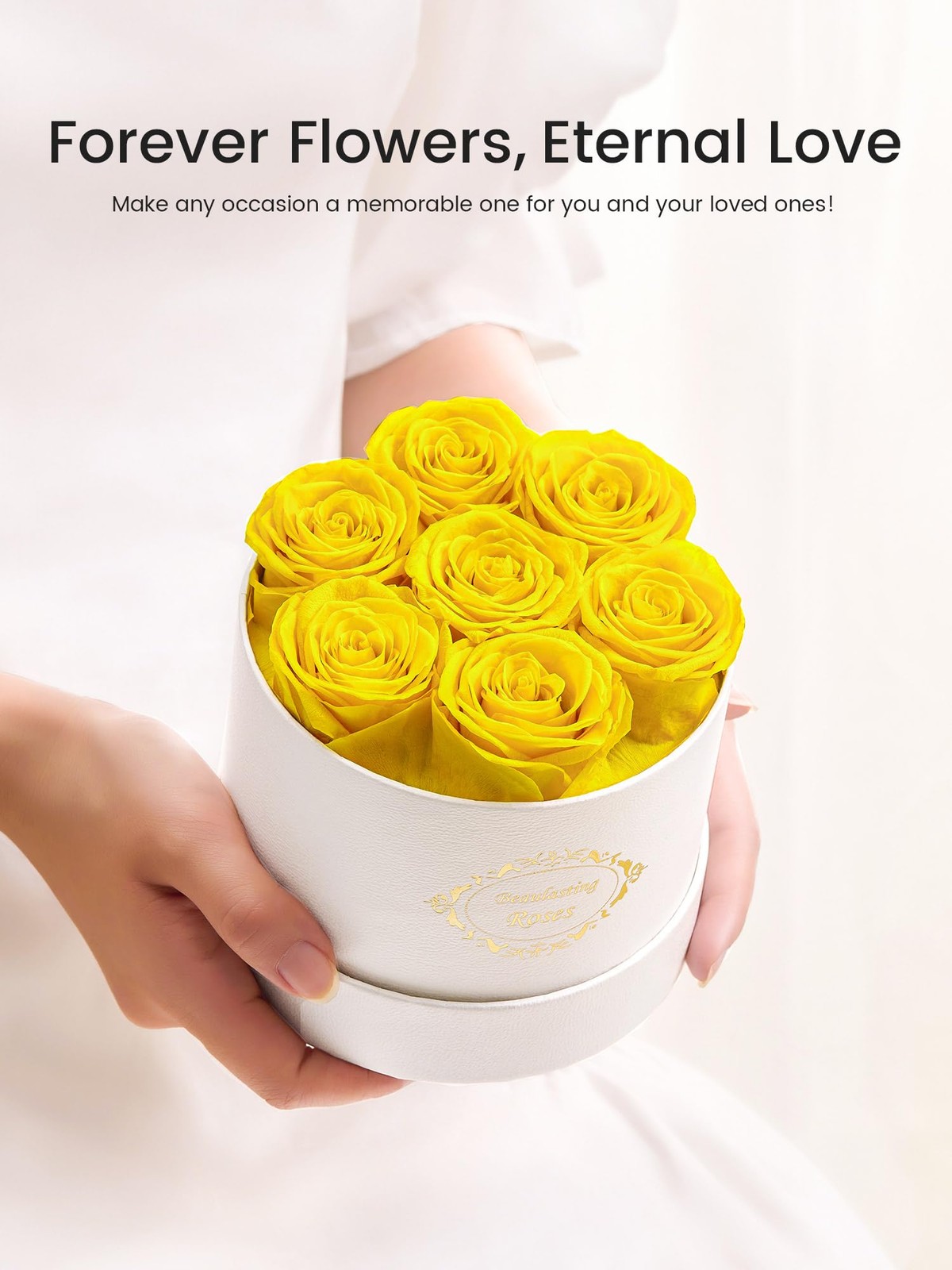Roses in a Box, Preserved Flowers, Forever Flowers for Delivery Prime