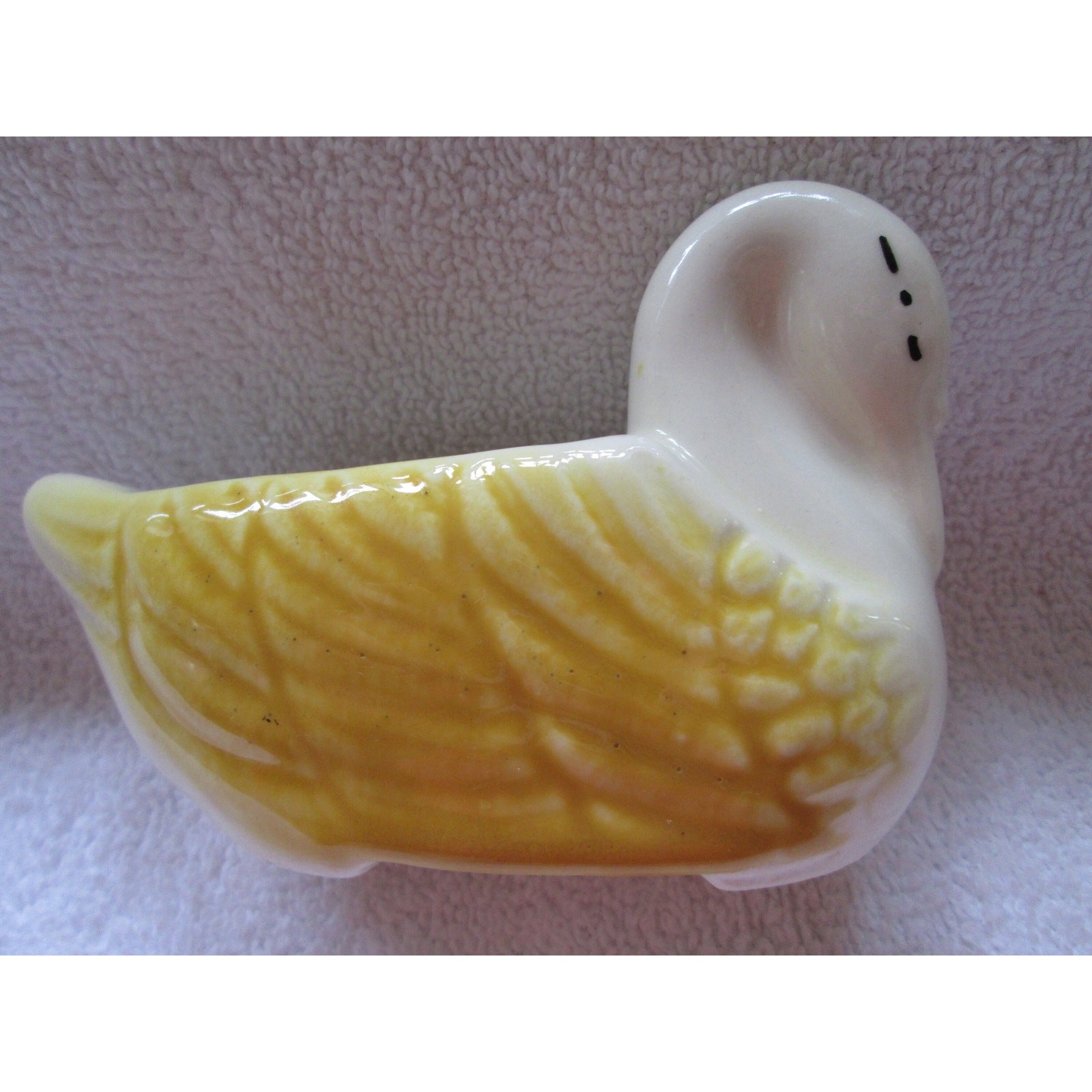 American Bisque, two swan planters, 4 1/2″, vintage design,