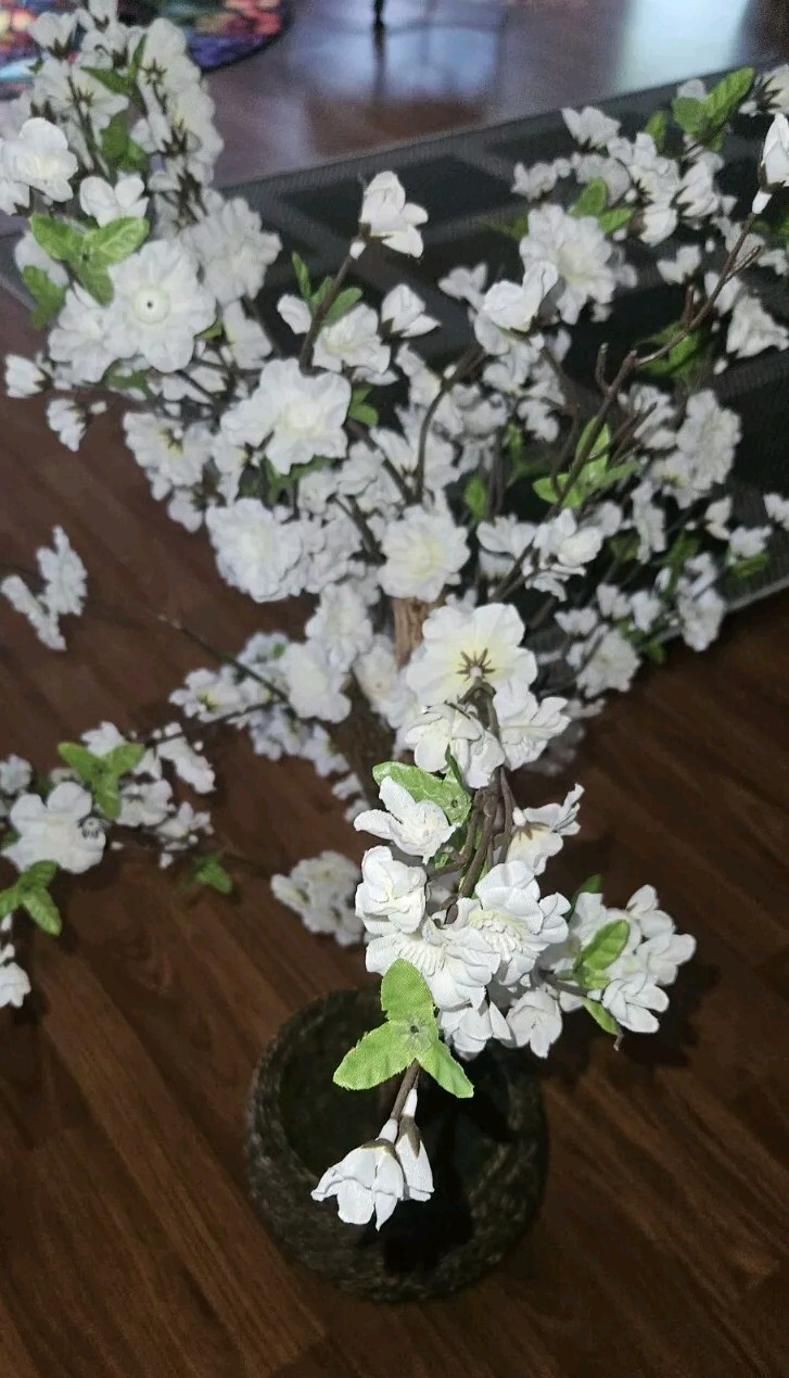 Artificial Faux Flower Cherry Blossoms In Pot 32Hx20L