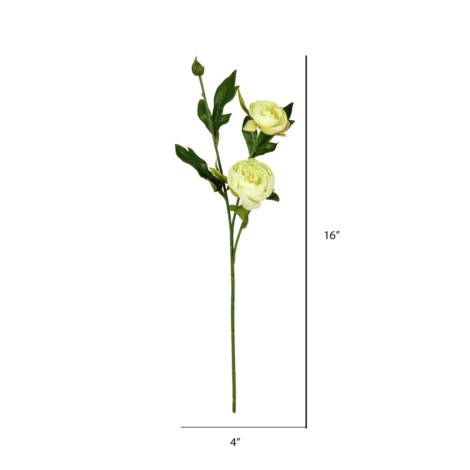 Vickerman 16″ Fabric Artificial Peony Spray in Lime Green (Set of 6)