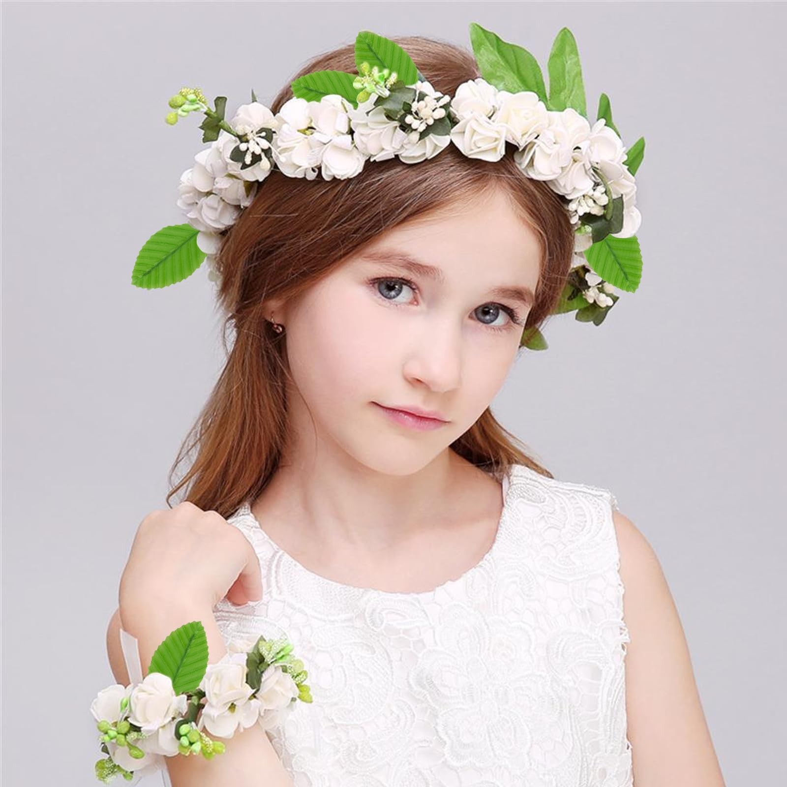 220Pcs Green Faux Wired Leaves – Artificial Silk Leaves for Crafts, DIY Bouqu…