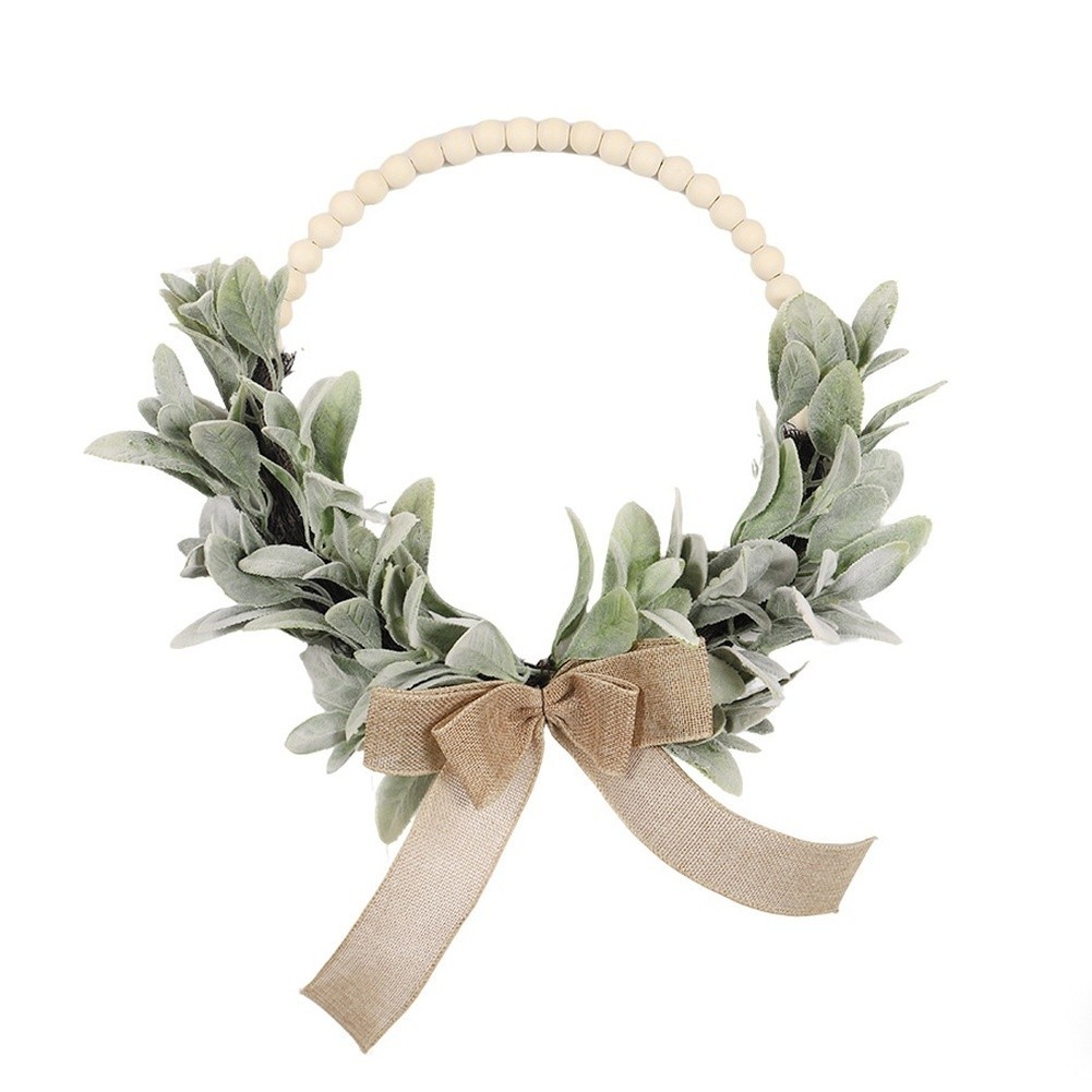 Realistic Artificial Eucalyptus Wreath for Spring Festive Wall Decoration