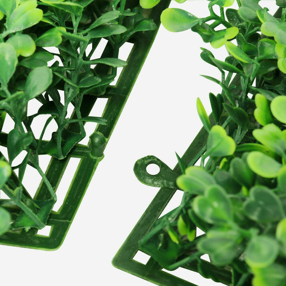 12pcs 20×20″ Artificial Boxwood Wall Hedge Mat Plant Panels Outdoor Grass Fence