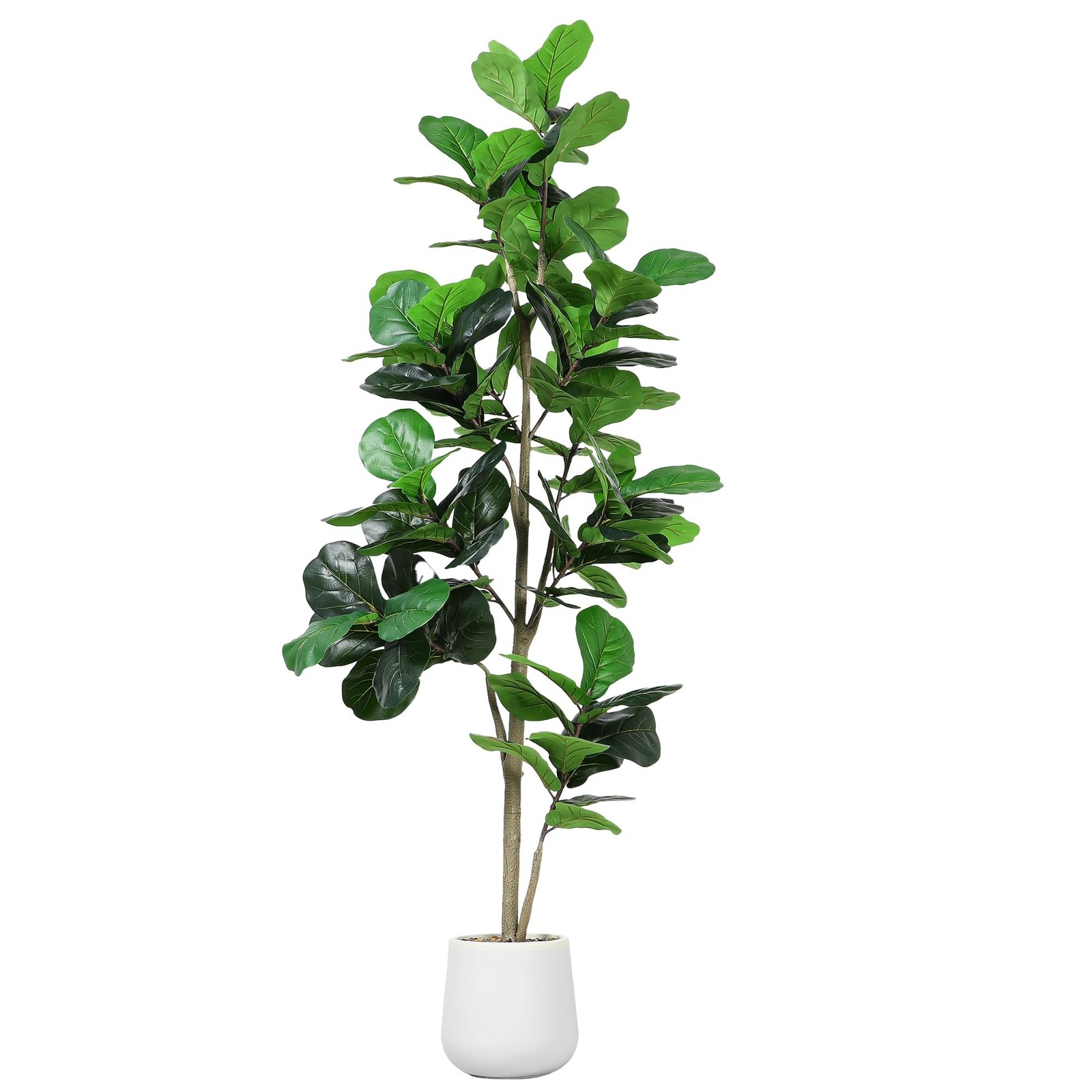 Jocoevol Artificial Fiddle Leaf Tree, 7ft Faux Plant Fake Ficus Lyrata Trees