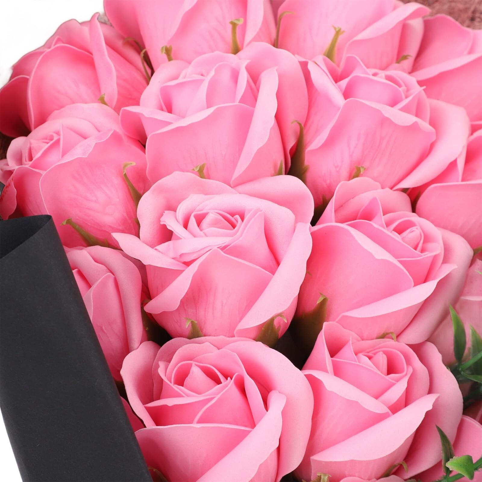 18 Pcs Eternal Pink Rose Soap Flower Bouquet Valentines Day Girlfriend Wife Gift