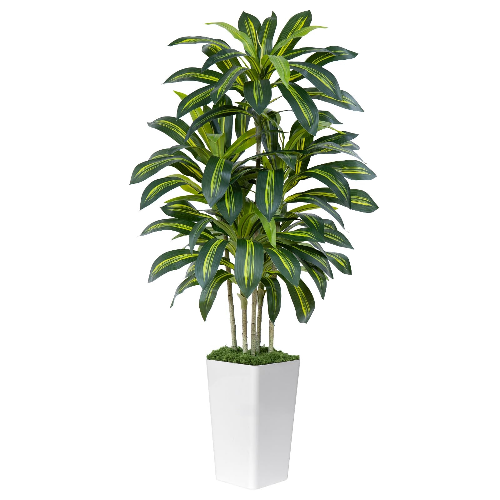 Dracaena Plant Artificial Tree 5Ft Tall Fake Tropical Floor Plants Potted Art…