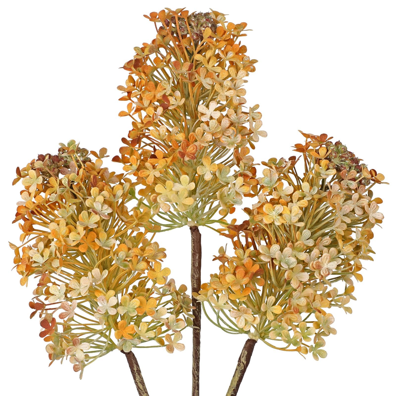 3 Pcs Hydrangea Artificial Flowers Bouquets for Fall Home Decor, 16″ Faux Hyd…