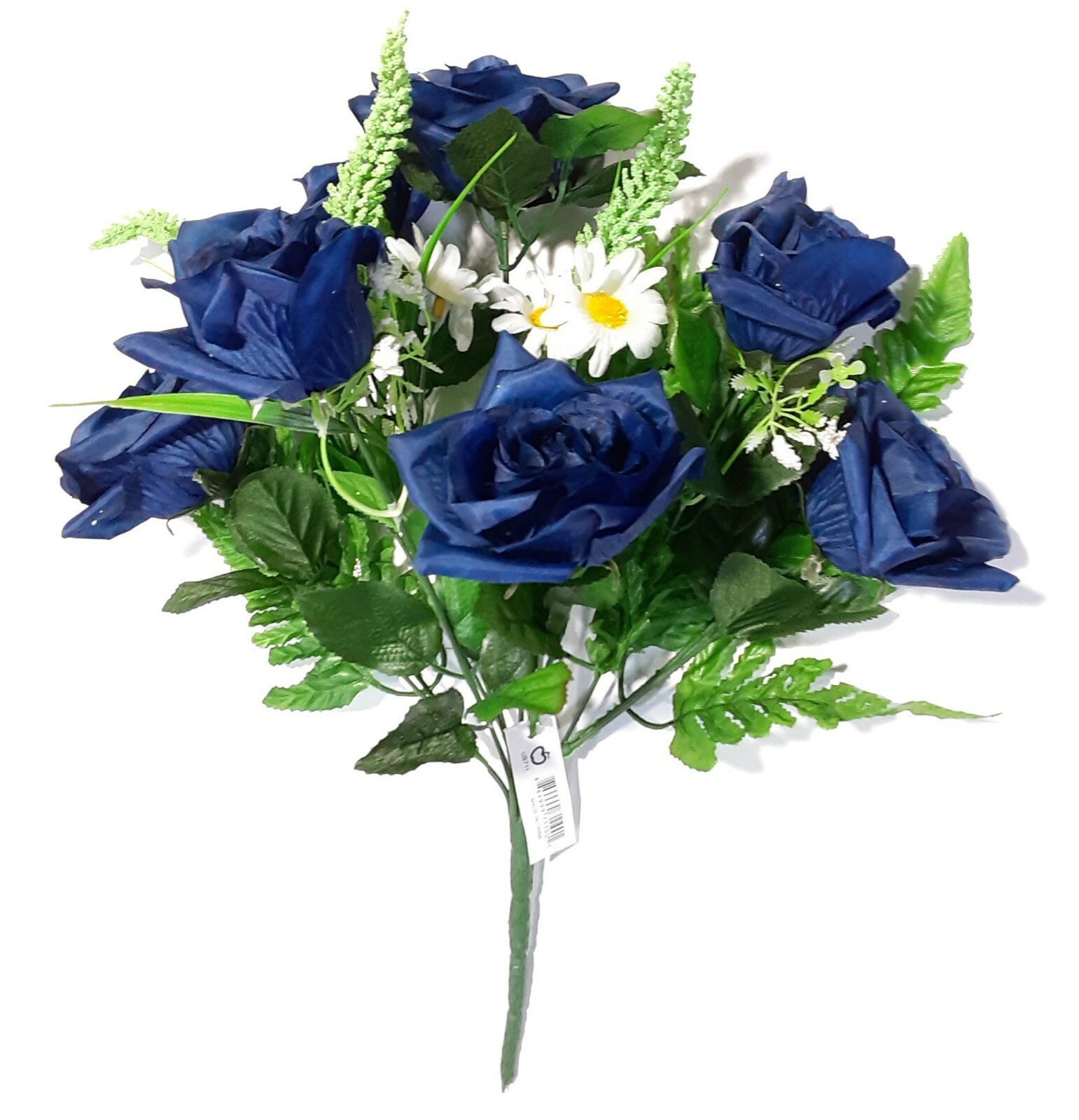 Navy Blue Rose 16″ Bush Silk Flower Home Party Craft General In/Outdoor Decor