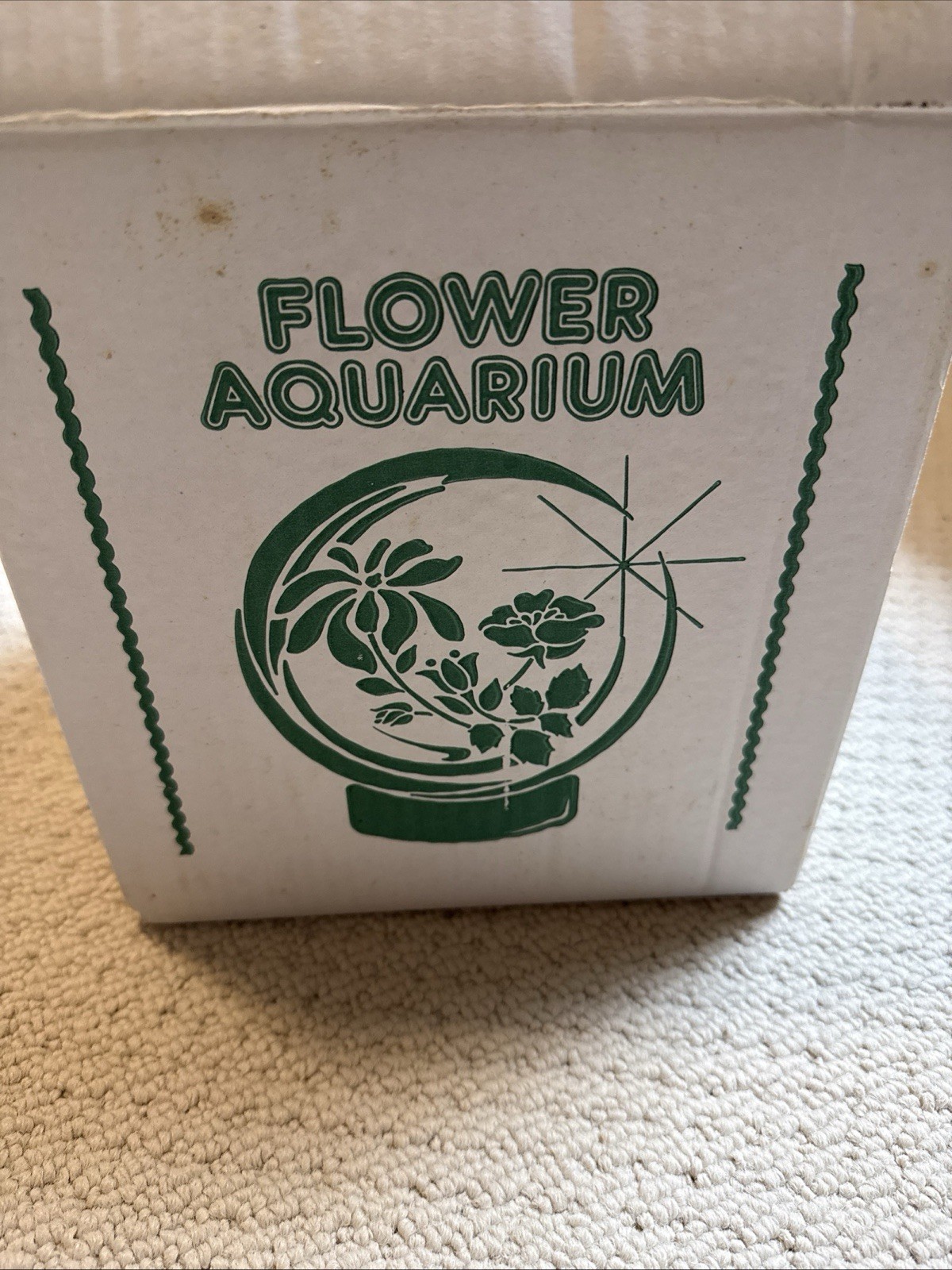Vintage Flower Glass Globe Aquarium Made In Germany Instructions Included