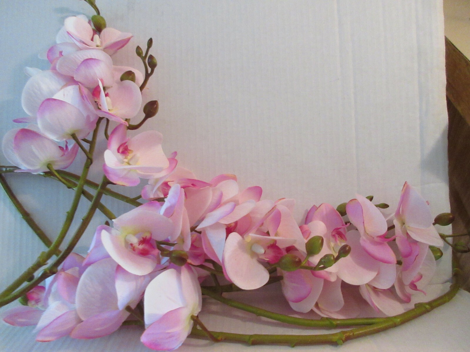 Artificial Butterfly Orchid Floral Flower Double Stem 9 Blooms Home Decor Weddin