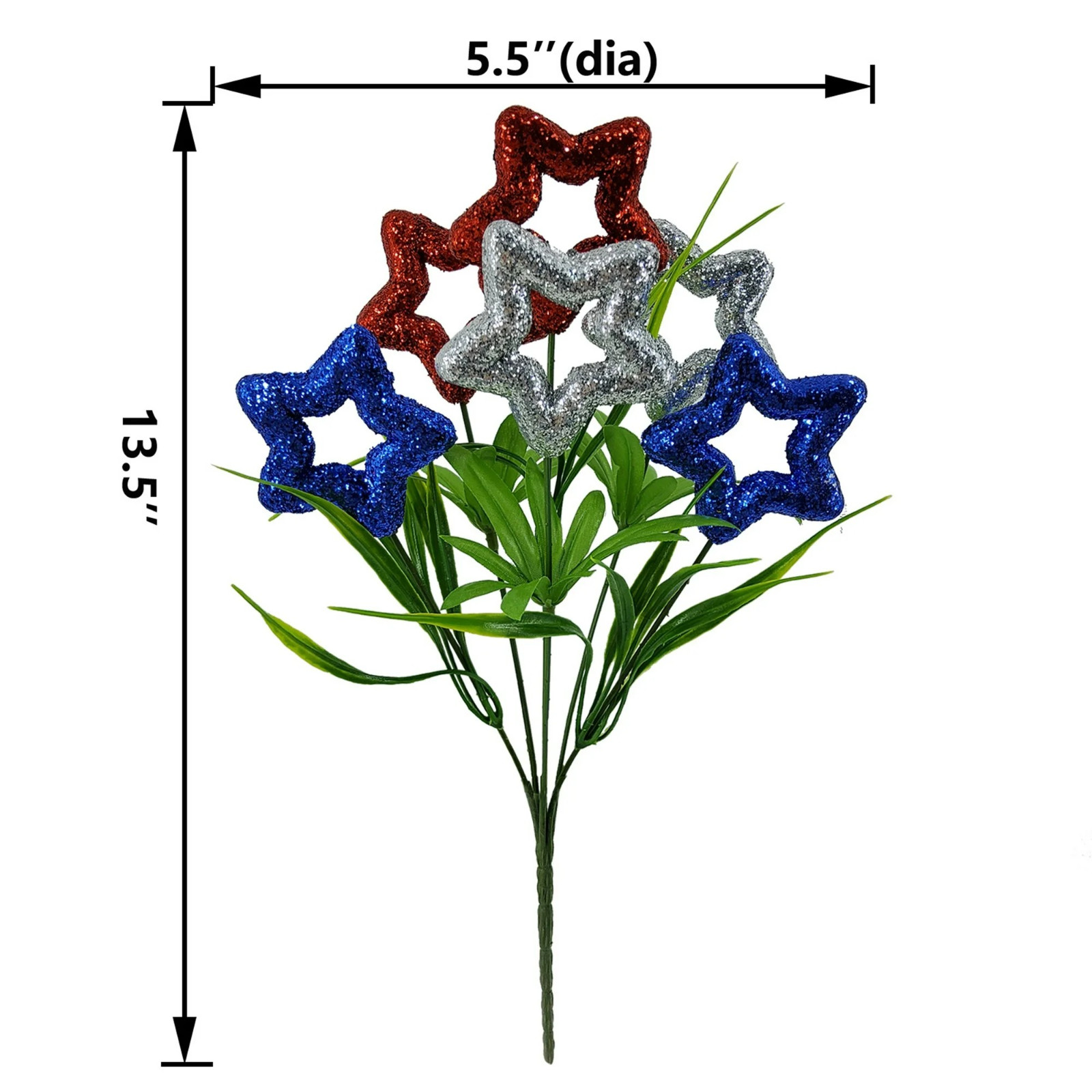 Mainstays 13.5 inches Indoor Artificial Star Pick, Red, Blue and White Color _