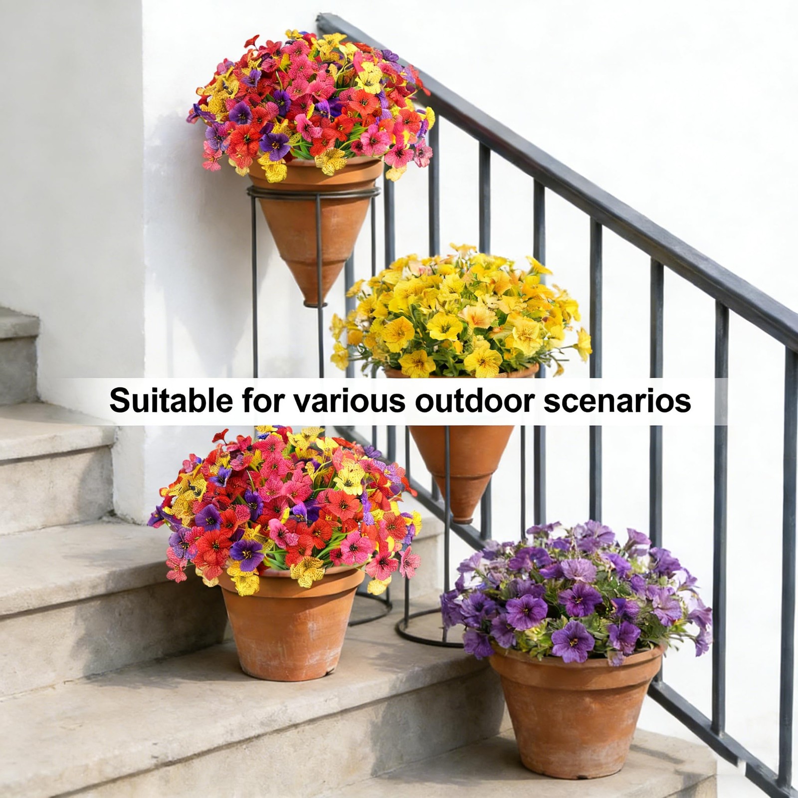 AWARDSEN 16 Bundles Summer Artificial Flowers Bundies Bulk UV Fake Flowers fo…