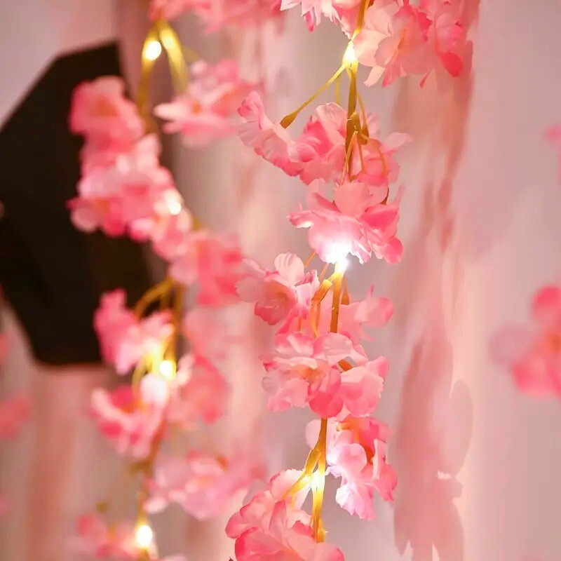 2M Cherry Blossom Light String Garland 20LED Fairy Lights Home Decro Waterproof