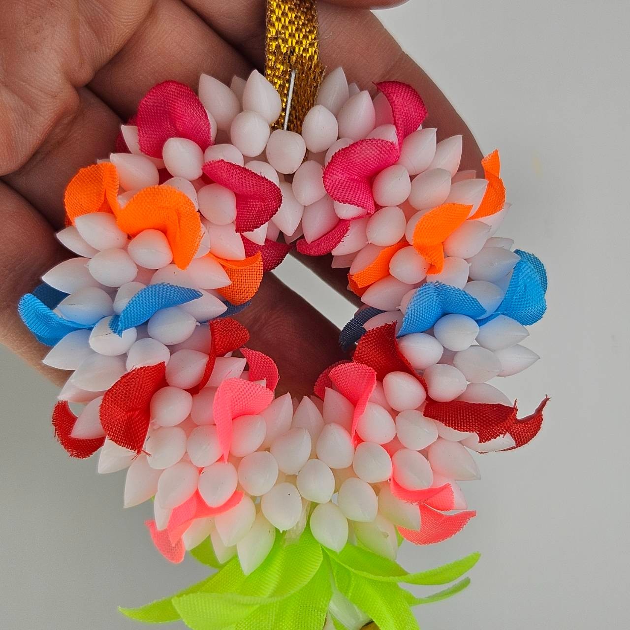 Artificial Flower Garland Car Hanging Mini 6cm Floral Decor Lucky Charm
