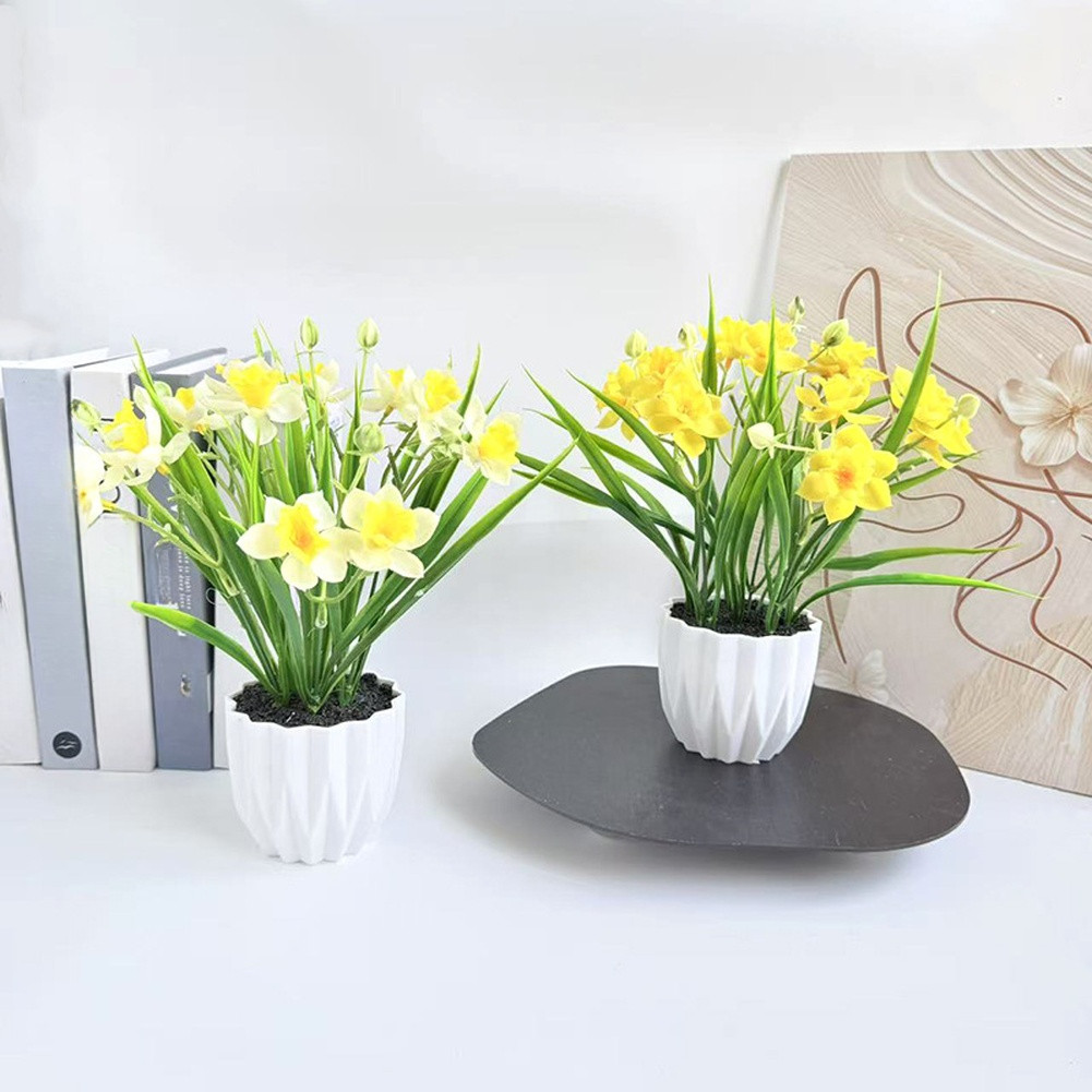 26.5 x 9.5cm Narcissus Flower Arrangement in Pot for Indoor Floral Styling