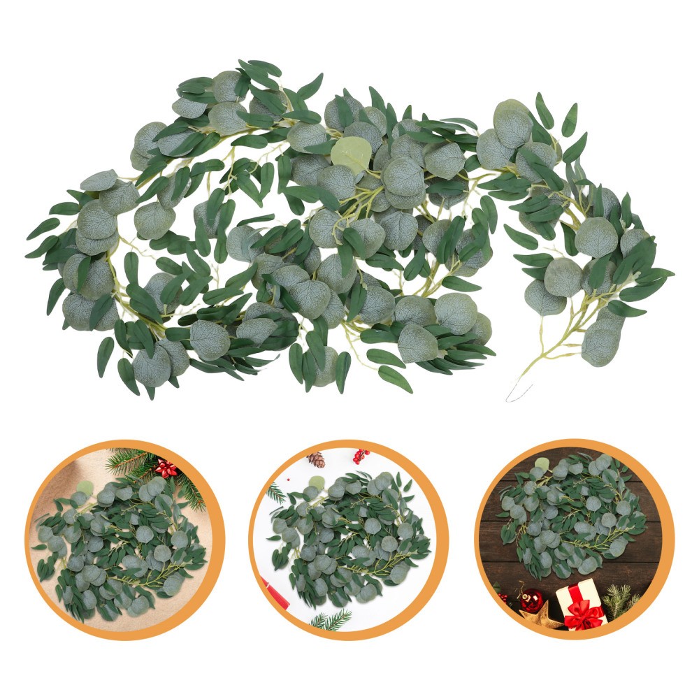 Simulated Vine Rattan Artificial Vines Eucalyptus Garland Leaf Strip
