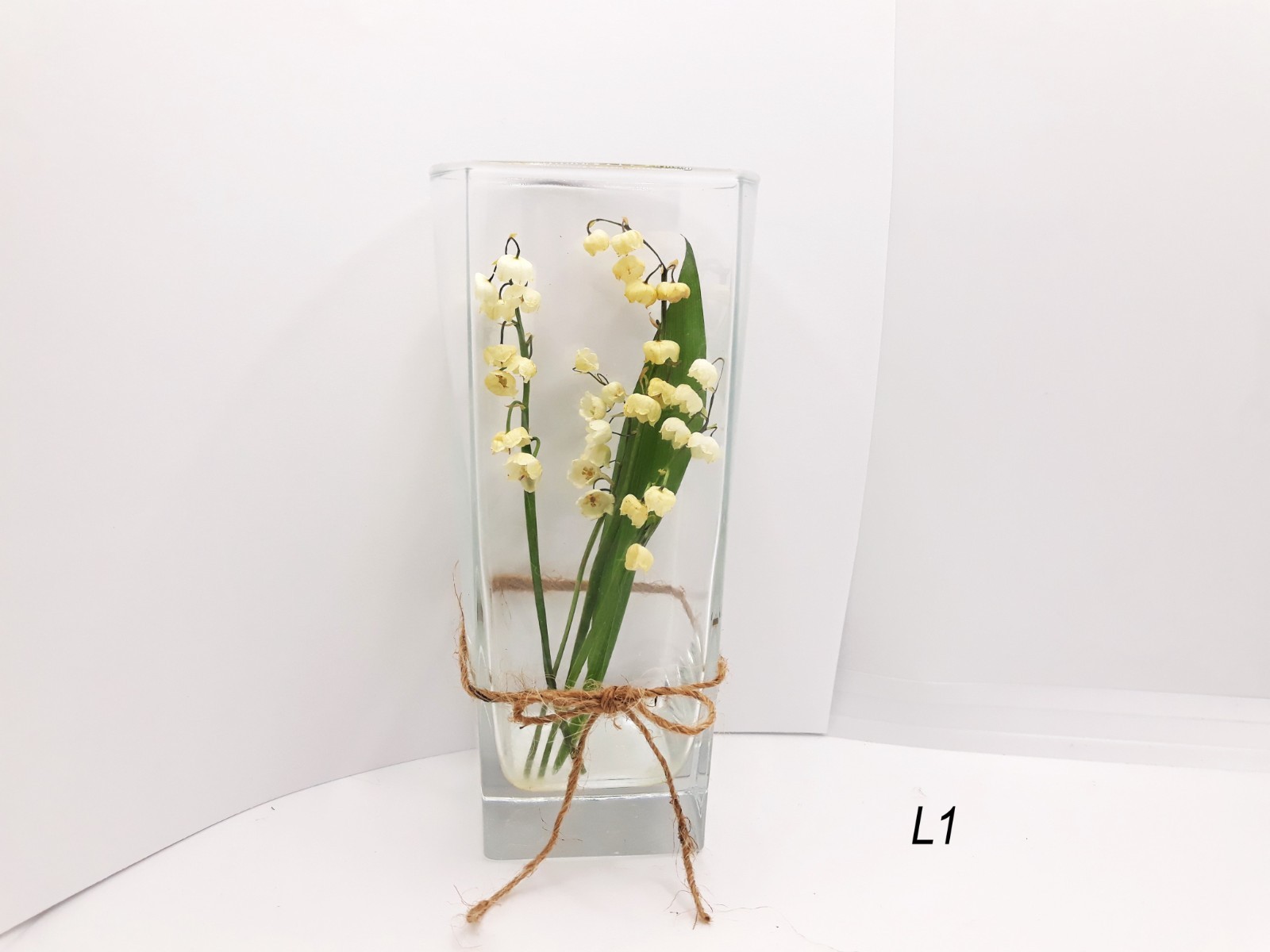Dried flowers Lily of the valley vial botany Floral Bloom Display ,wunderkammer