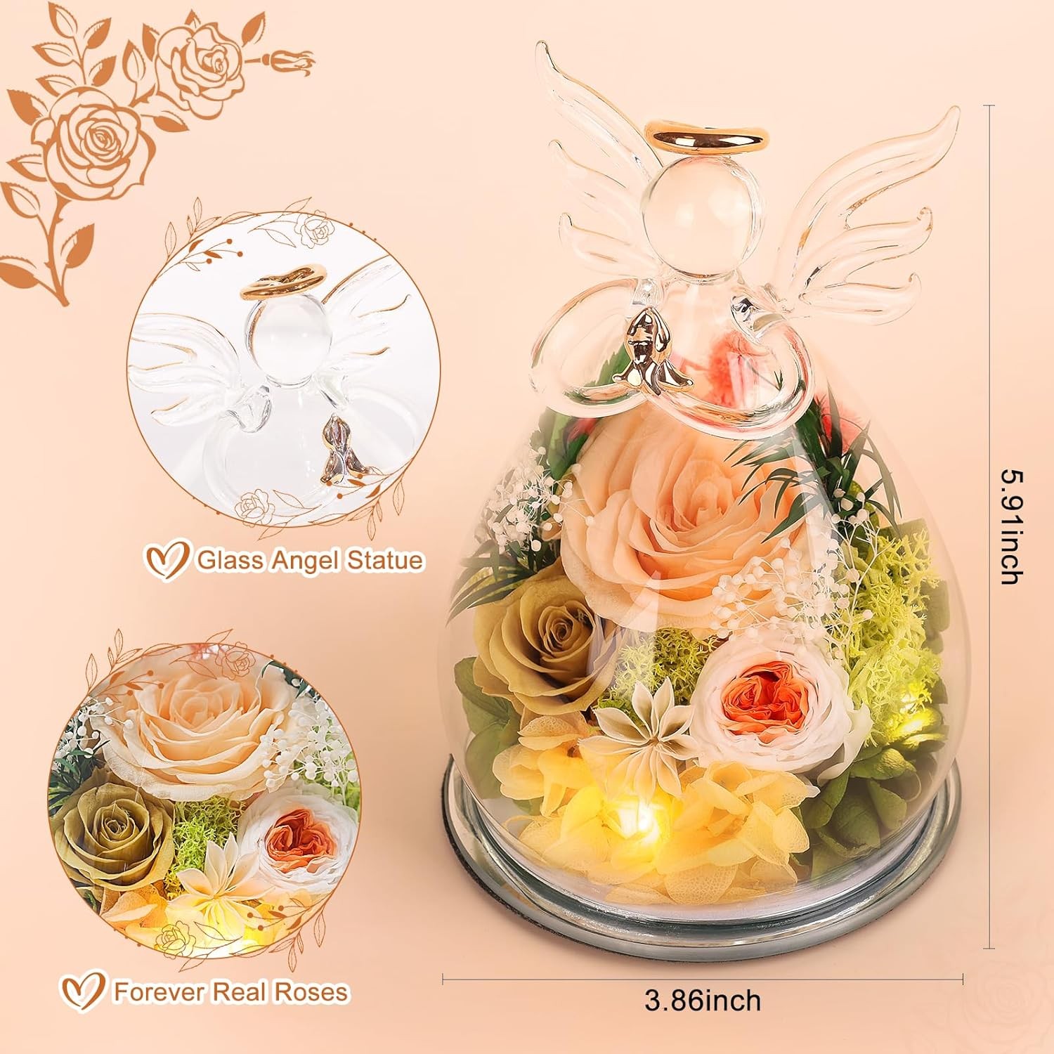 Gifts for Mom Mothers Day Birthday Gifts for Women Preserved Rose Forever Flower