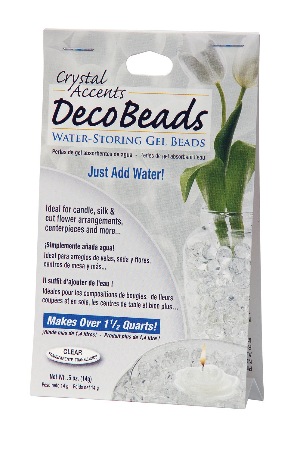 Vase Filler – Water Storing Gel Beads – Clear White
