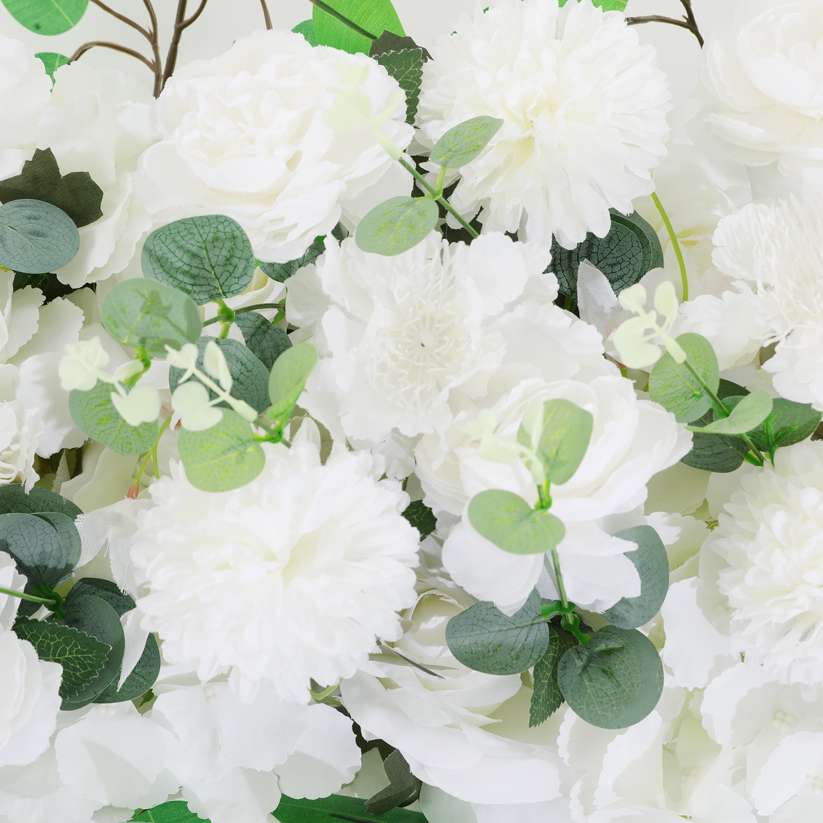 39×11″ Artificial White Flower Wedding Party Outdoor Decor Artificial Flower Row